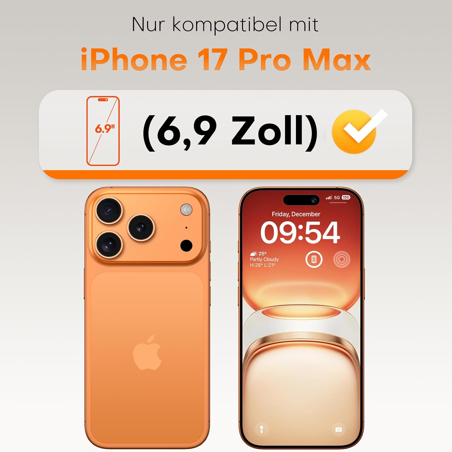 TOCOL für iPhone 17 Pro Max für Panzerglas 6,9 Zoll, Einfache Montage – Bild 2
