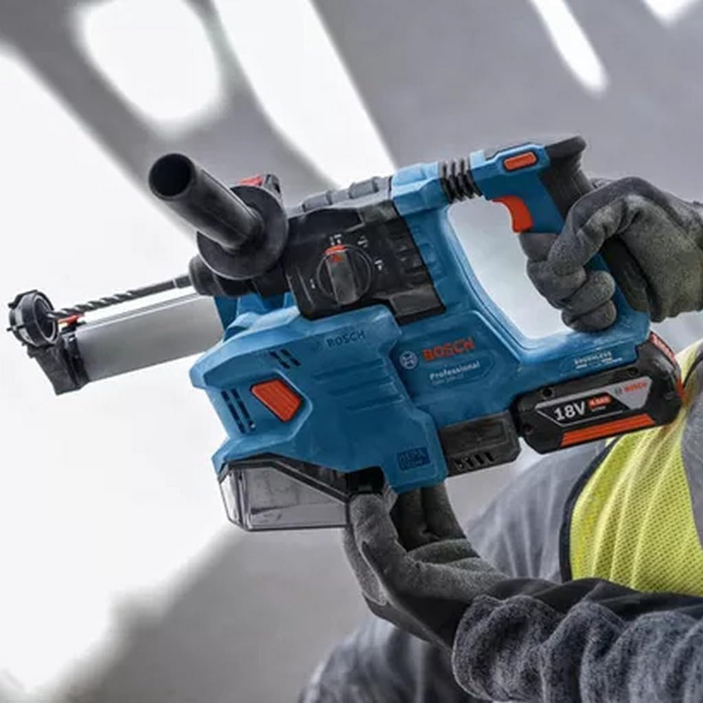 Bosch Professional 18V System Akku Bohrhammer GBH 18V-22 (mit SDS plus, KickBack Control und Vibration Control, inkl. GDE 18V-12, L-BOXX, ohne Akku/Ladegerät) – Bild 6