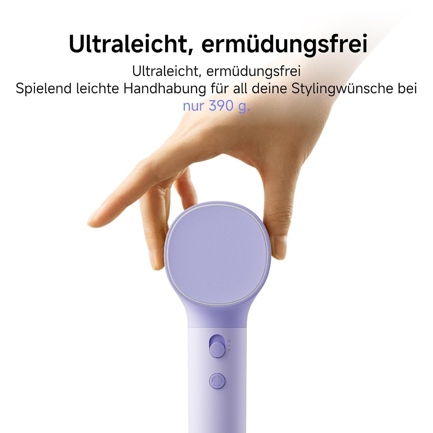 Laifen Neo Haartrockner, 22 m/s Luftstrom, 390 g leicht, Pastell-Violett – Bild 8