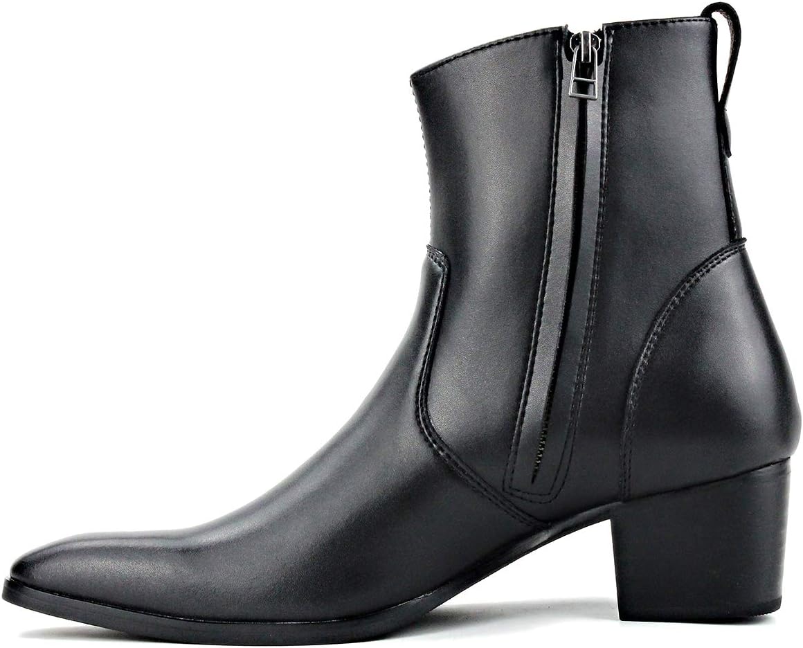 OSSTONE Chelsea Stiefel für Männer High Heels Herren Kleid Schuhe Reißverschluss Stiefel OS-JY016-DE – Bild 4