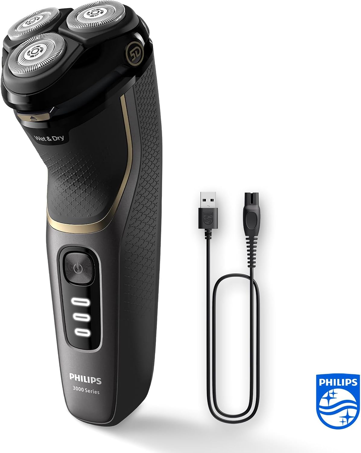 PHILIPS Shaver Series 3000 – Elektrischer Rasierer für Herren, Nass- und Trockenrasur, Schwarz, mit SkinProtect-Technologie, ausklappbarem Bartschneider, Ladestation und Reisetasche (Modell S3342/13) – Bild 7