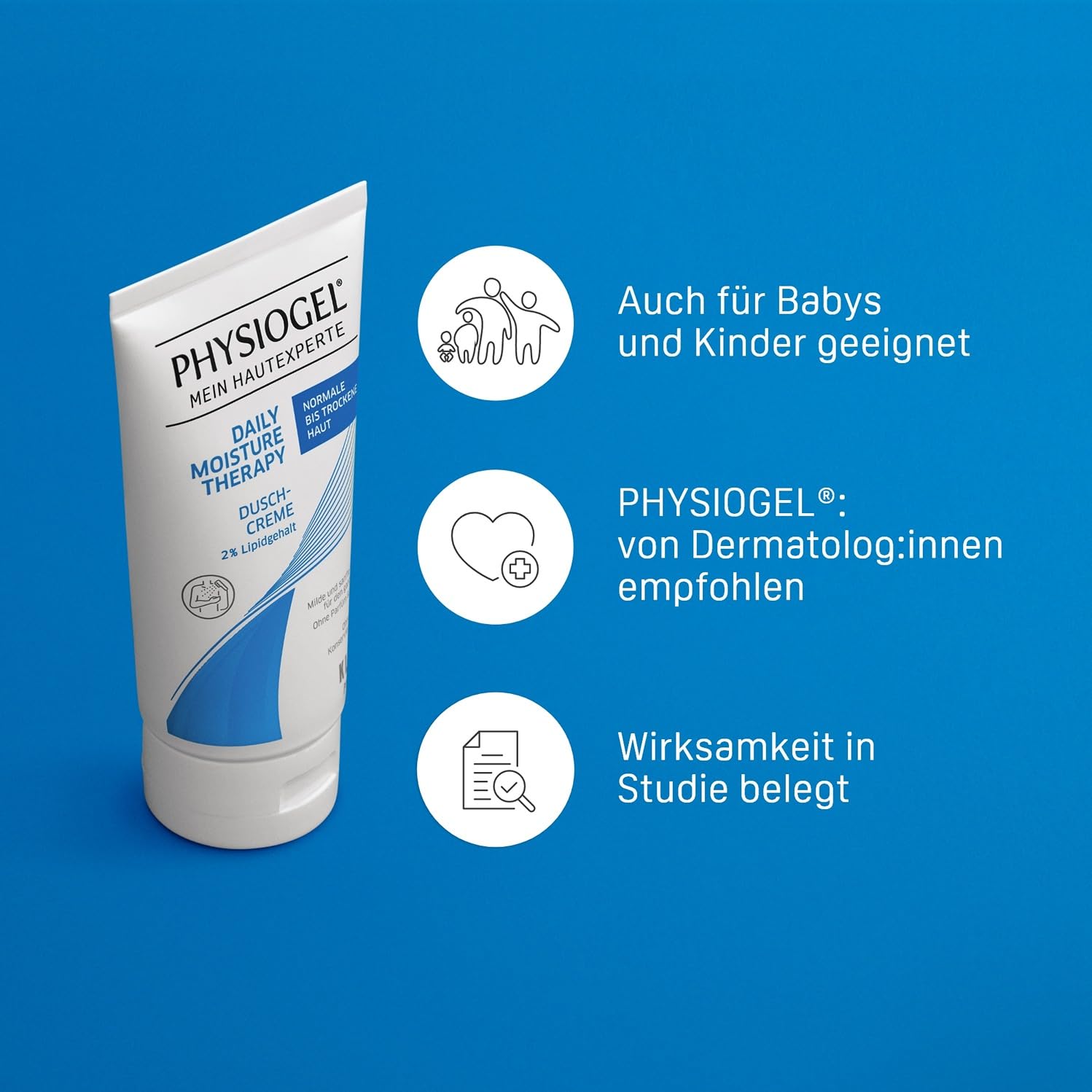 PHYSIOGEL Daily Moisture Therapy Dusch Creme für trockene Haut, 150ml – Bild 5
