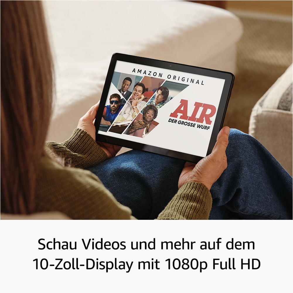 Zertifiziert und generalüberholt Fire HD 10-Tablet, brillantes 10,1-Zoll-Full-HD-Display, Octa-Core-Prozessor, 3 GB RAM, bis zu 13h Akkulaufzeit, 32 GB, schwarz, mit Werbung – Bild 4