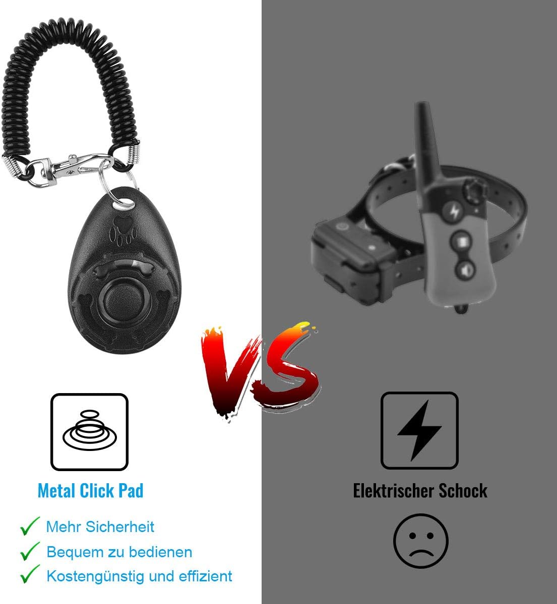 Diyife Klicker Hund, Trainings-Clicker mit Handschlaufe (2 Stück) – Bild 4