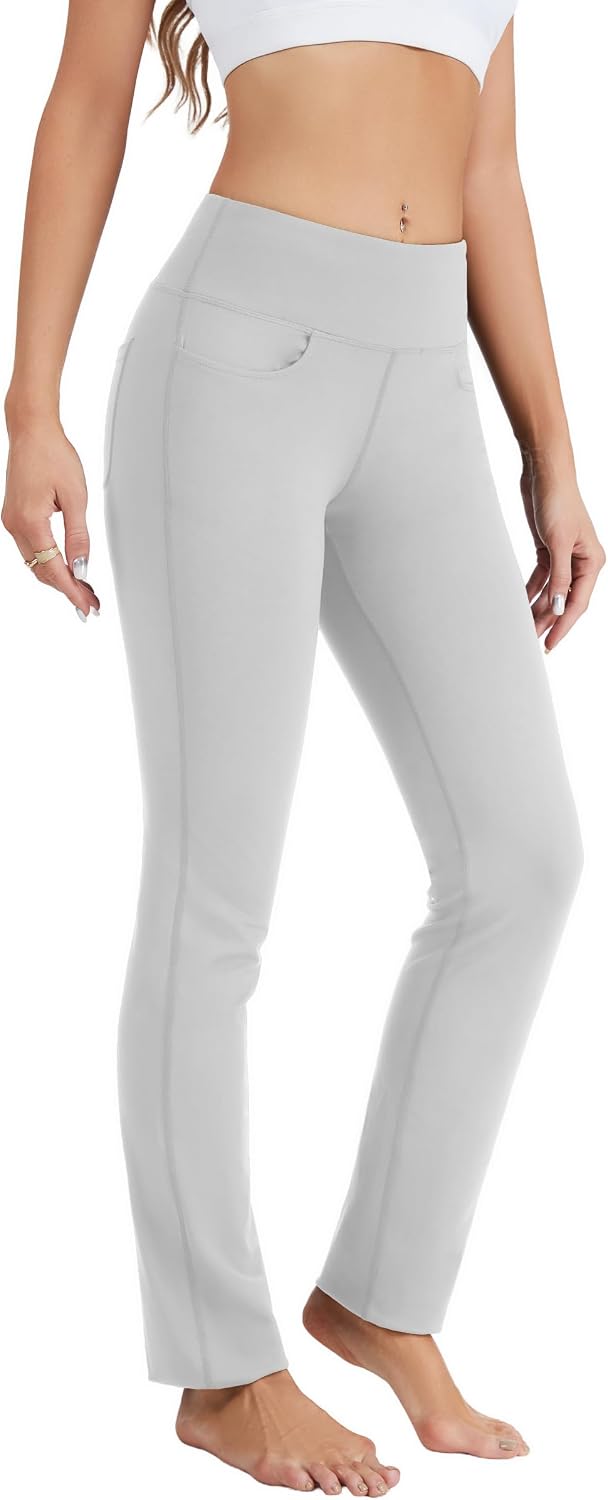 SAFORT Damen Yogahosen Gerade Geschnittene Für Yoga Jogginghose, 4 Hosentaschen Freizeithose, 160cm -182 cm – Bild 2