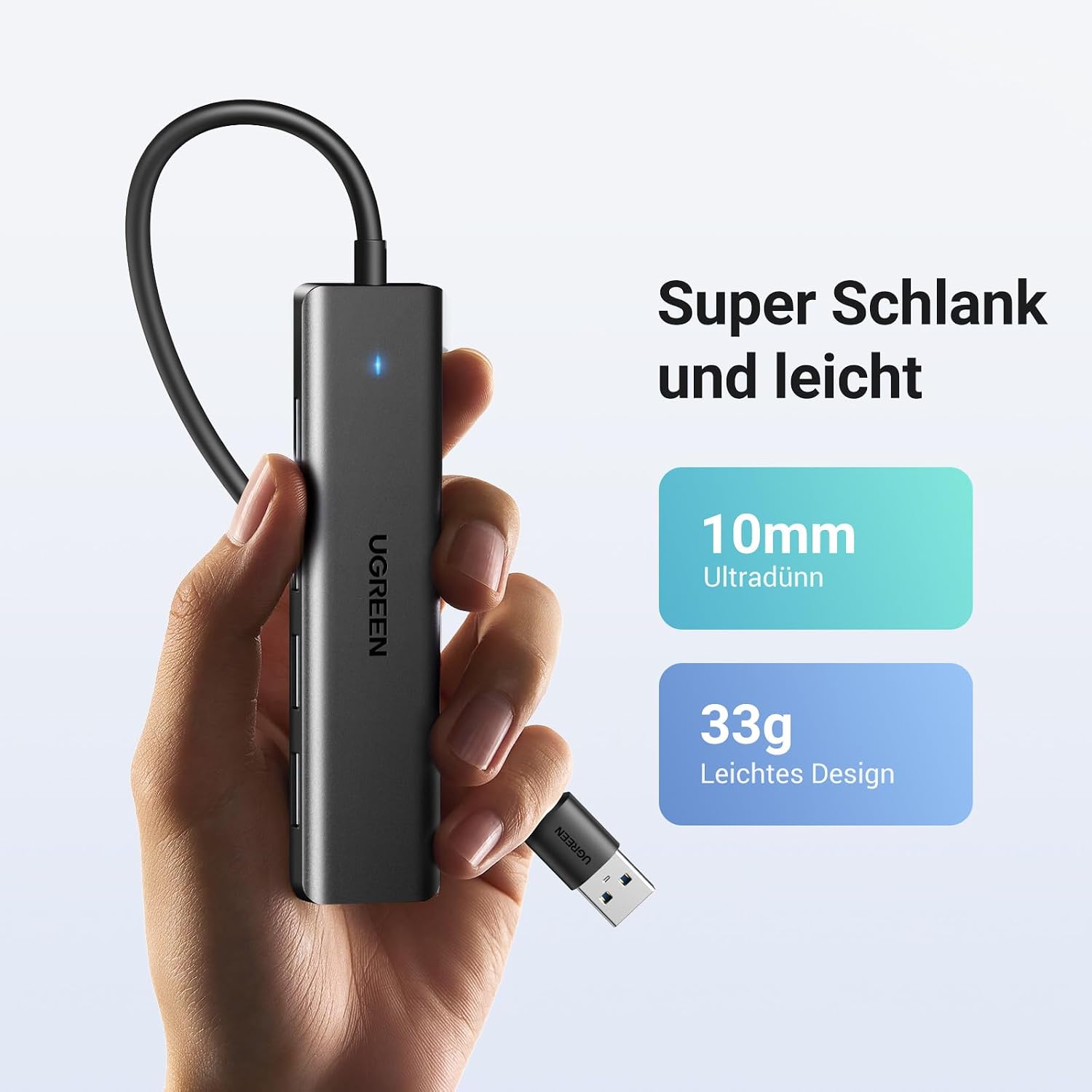 UGREEN 4-Port USB 3.0 Hub USB Verteiler Multiport Adapter 5Gbps (15cm) – Bild 6