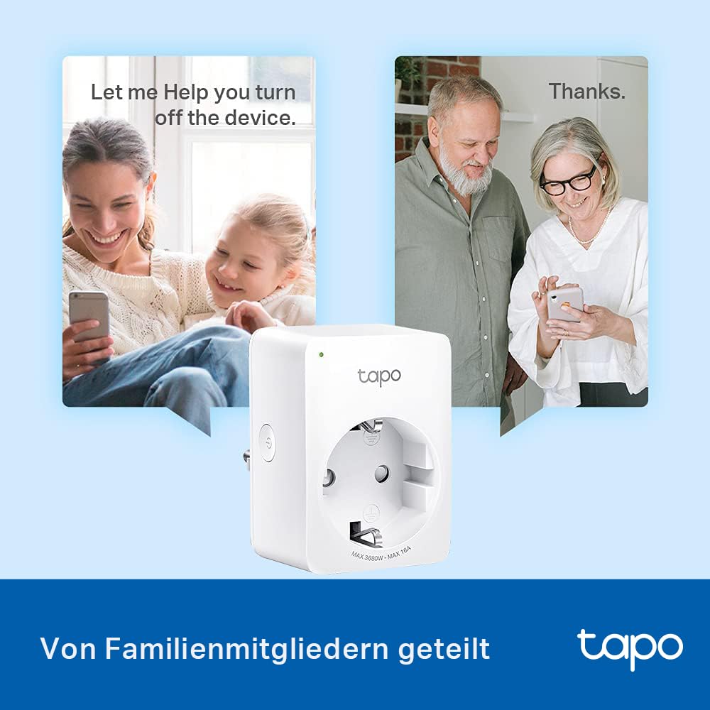 TP-Link Tapo Smart WLAN Steckdose P110 mit Energieverbrauchskontrolle, Smart Home Alexa funktioniert mit Google Home, Sprachsteuerung, Fernzugriff, Kein Hub notwendig, Mini – Bild 7