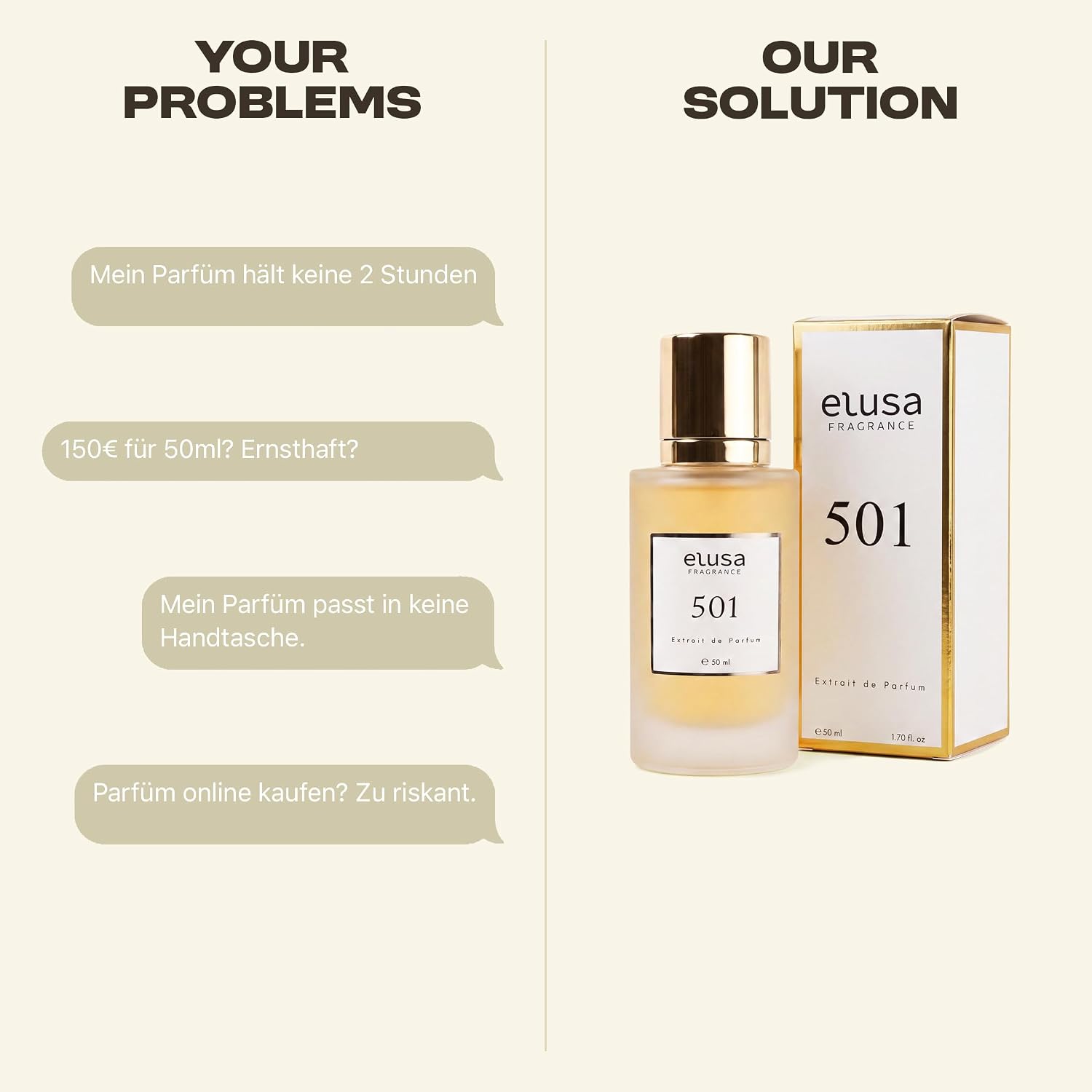 Elusa Fragrance 501 Extrait de Parfum 15ml – Unisex Parfum Damen Herren – Orientalisch Süßer Duft mit Rum, Tabak & Vanille – Langanhaltend & Sinnlich – Bild 3