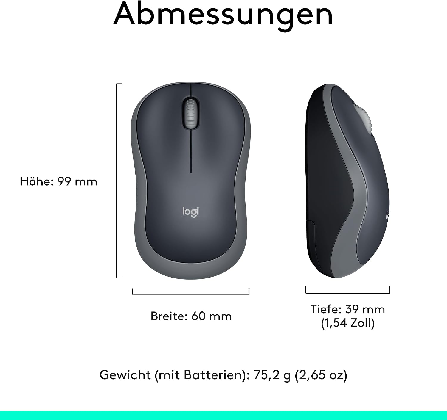 Logitech M185 Kabellose Maus, 2,4 GHz mit USB-Nano-Empfänger – Bild 9