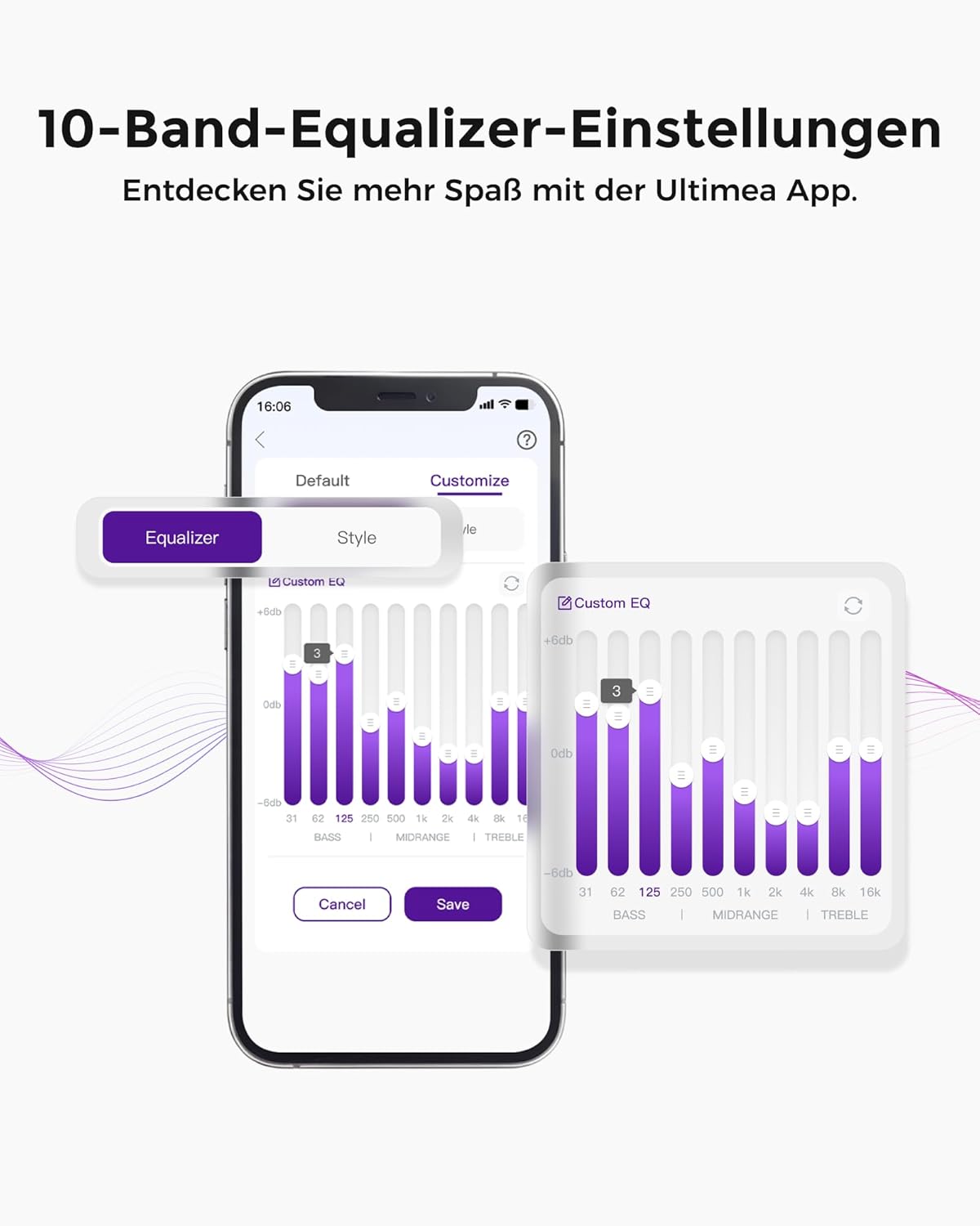 ULTIMEA 2.1 Soundbar für TV Geräte mit integriertem Subwoofer, APP-Steuerung, 132W All-in-One PC Soundbar für Gaming, TV Lautsprecher mit Verstellbarem Bass, Bluetooth® 5.4, Opt/AUX, Poseidon M20 Pro – Bild 8