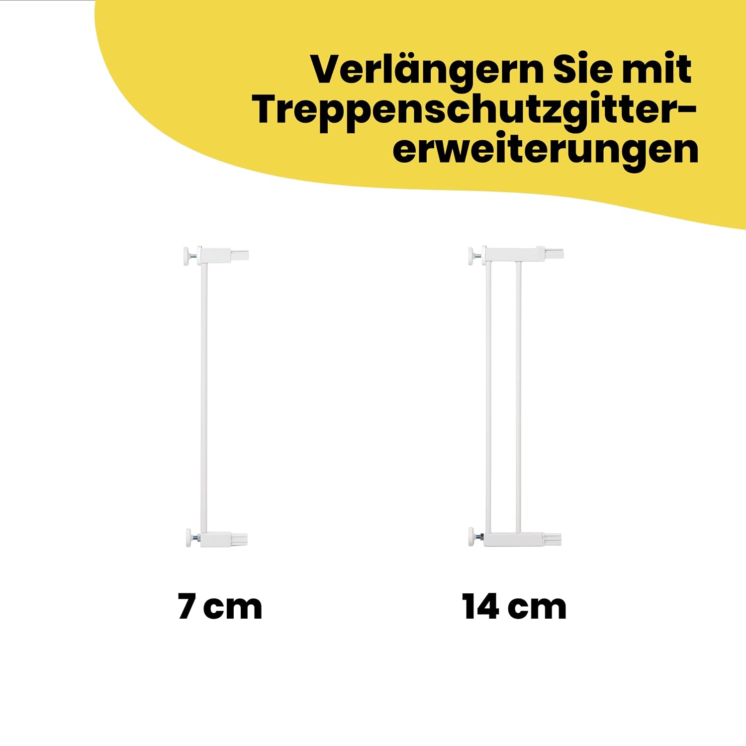 Safety 1st Flat Step Gate, Treppenschutzgitter 73–80 cm, Weiß – Bild 3