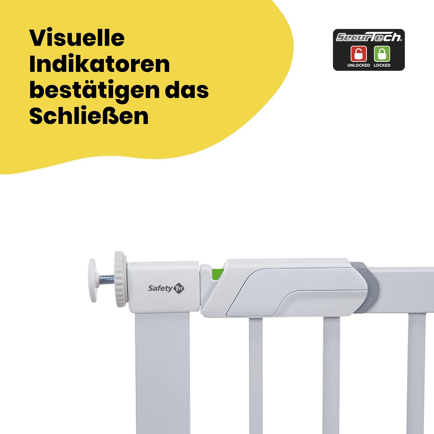 Safety 1st Flat Step Gate, Treppenschutzgitter 73–80 cm, Weiß – Bild 6