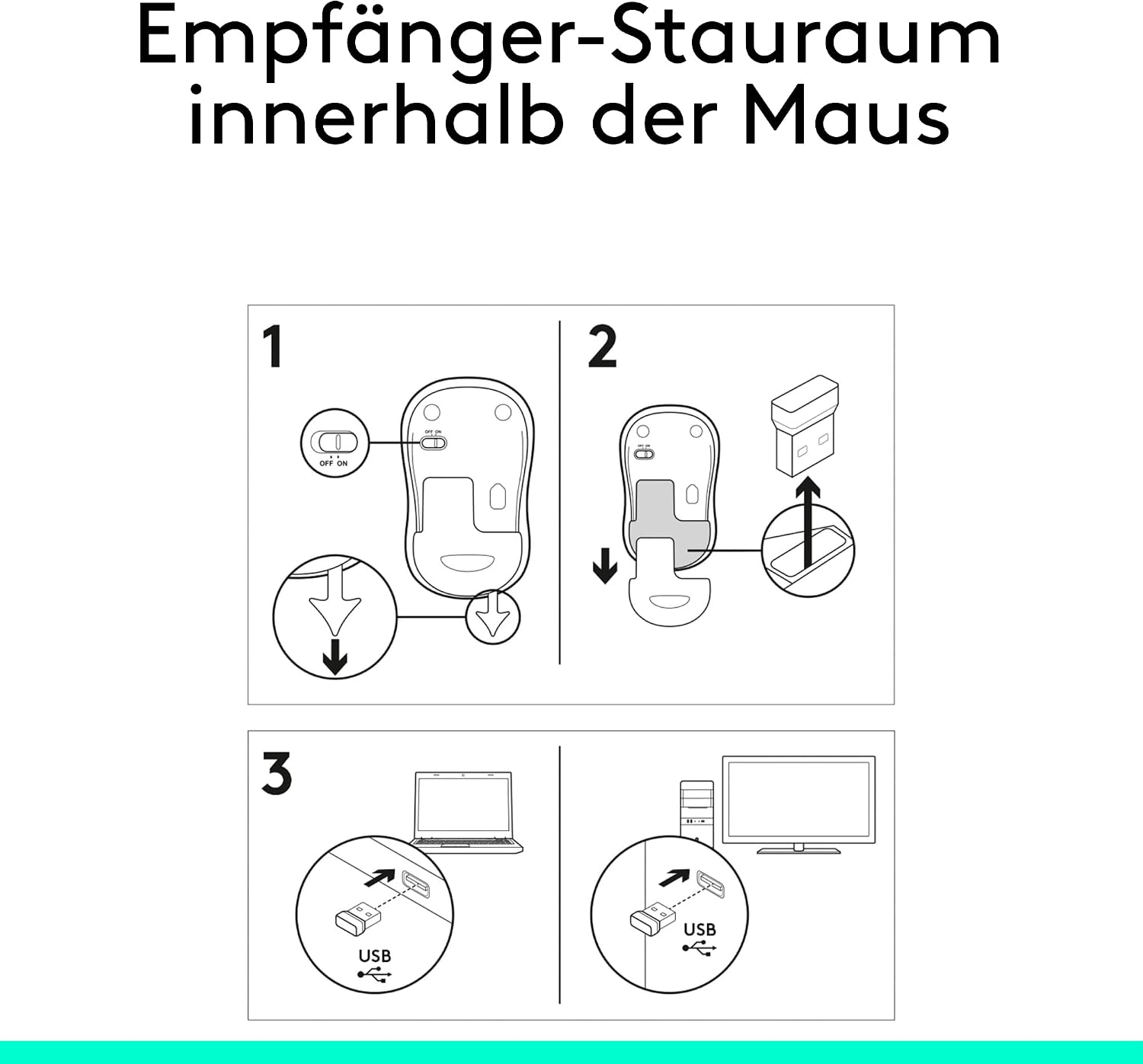 Logitech M185 Kabellose Maus, 2,4 GHz mit USB-Nano-Empfänger – Bild 10