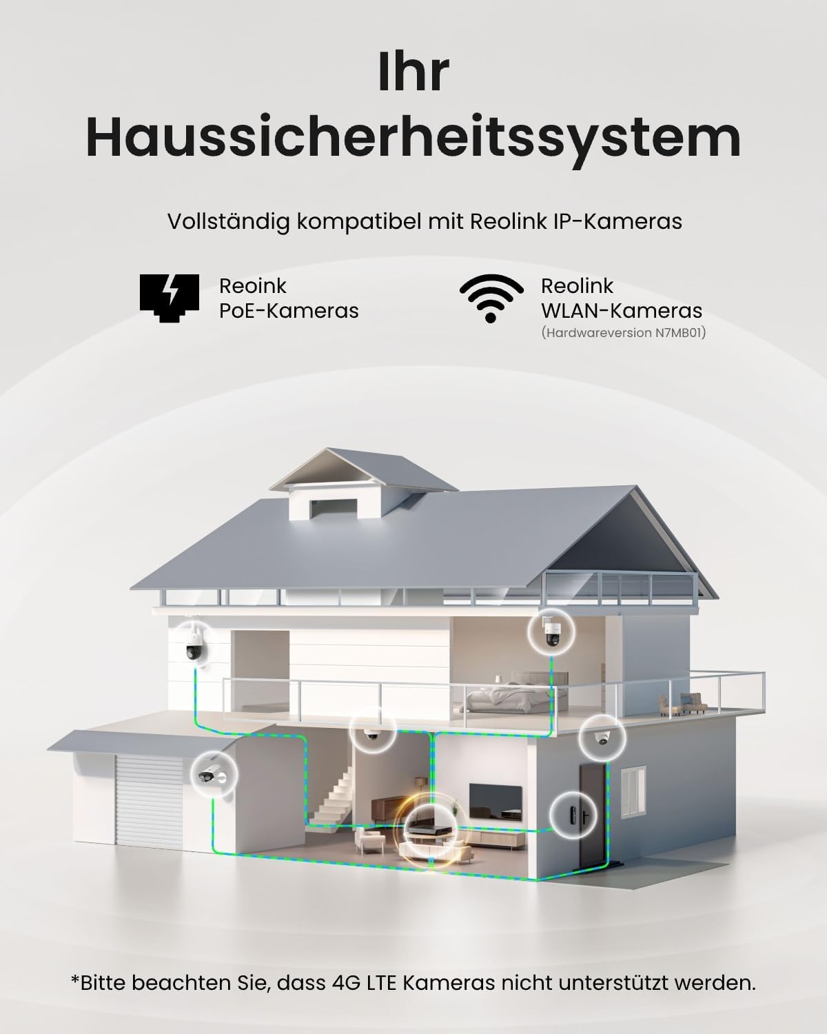 Reolink 8CH 4K PoE NVR Überwachungssystem Rekorder mit 2TB HDD, Videoüberwachung für IP Kamera Haus, Innen, Außen Sicherheit, unterstützt 16MP/12MP/4K/5MP Kameras RLN8-410 (Generalüberholt) – Bild 7