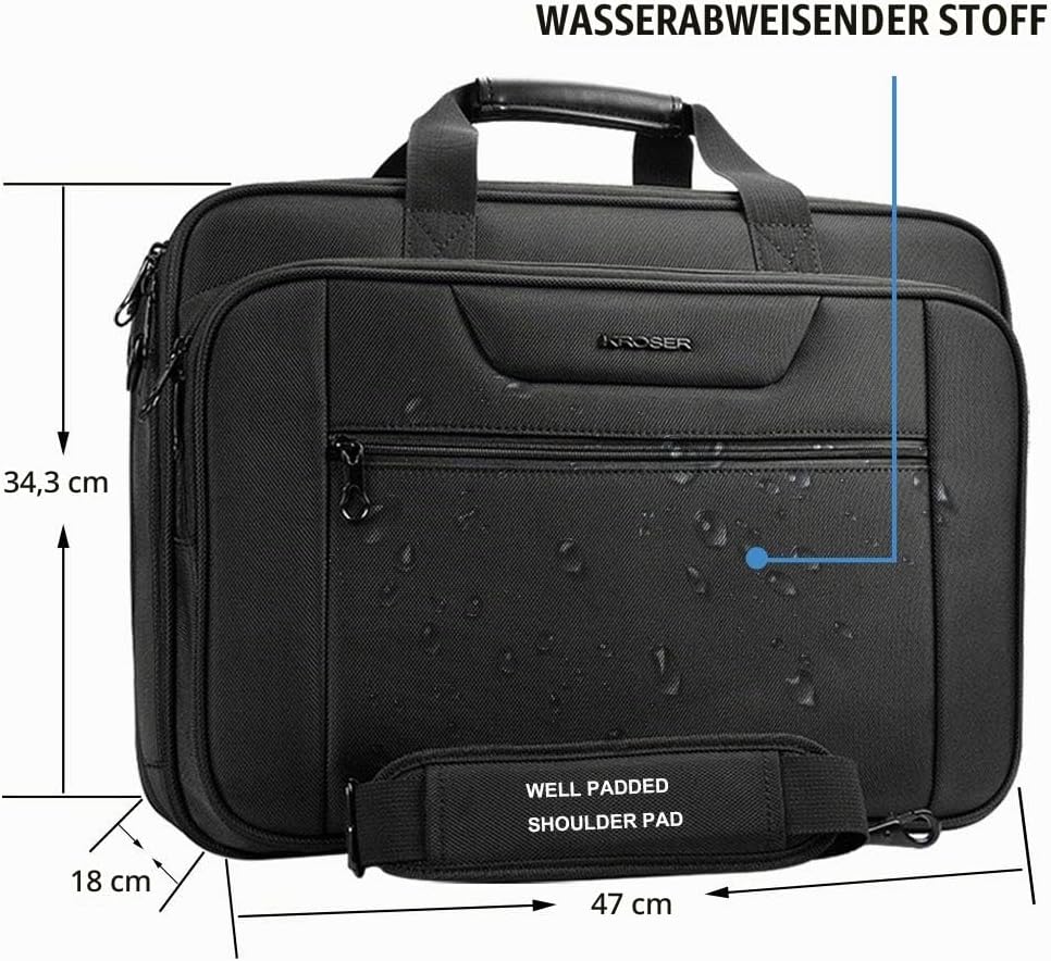 KROSER Laptop Tasche 18,5 Zoll Aktentasche Zu 18 Zoll Laptop – Bild 4