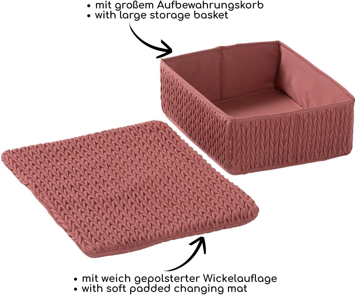 howa Puppenwickeltisch Wickelkommode für Puppen aus Holz Grace 2770 – Bild 7