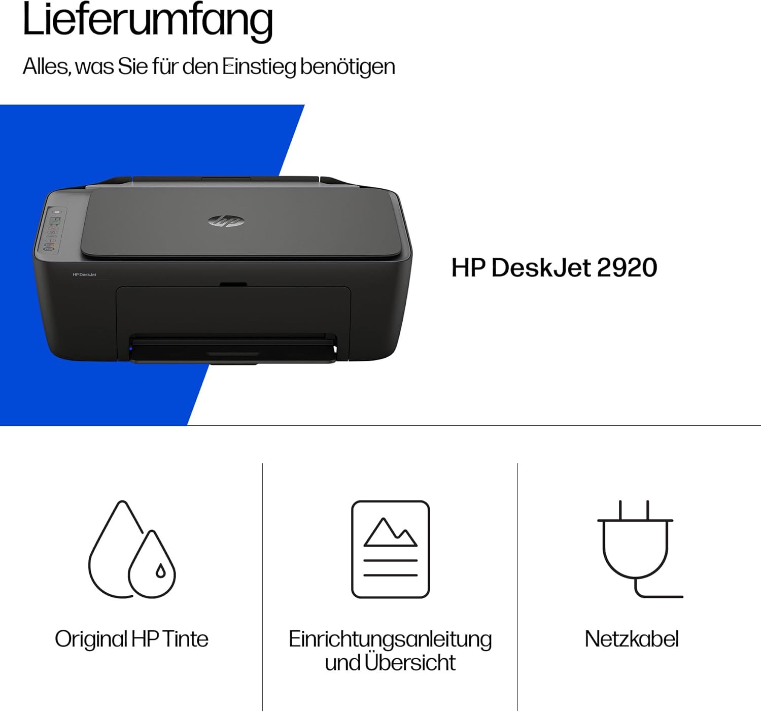 HP DeskJet 2920 Multifunktionsdrucker, 3 Monate gratis drucken Instant Ink inklusive, Drucker, Scanner, Kopierer, WLAN, USB 2.0, Tinte: 308/308e – Bild 7