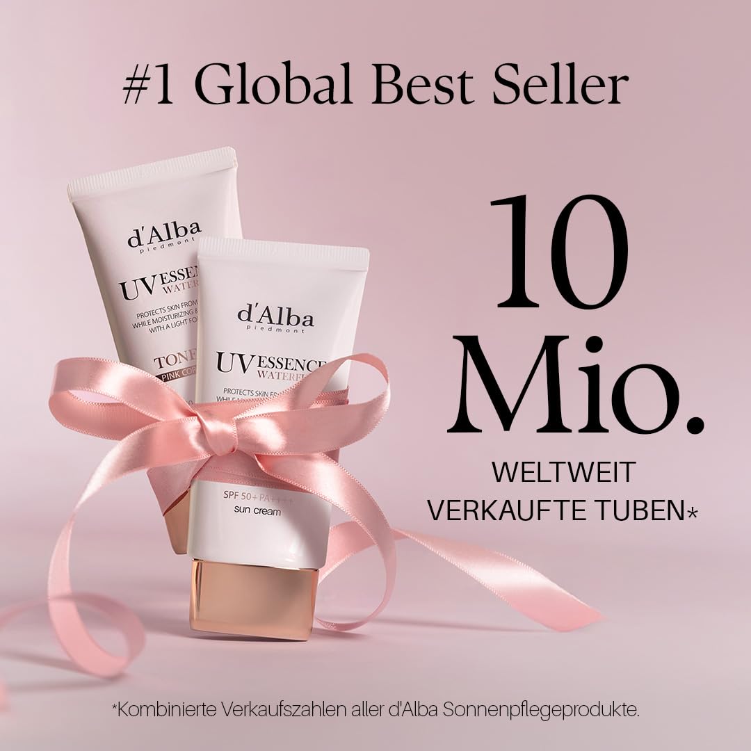d'alba Piedmont Weißer Trüffel Waterfull Pink Tone-up Sonnencreme (50ml) – Bild 2
