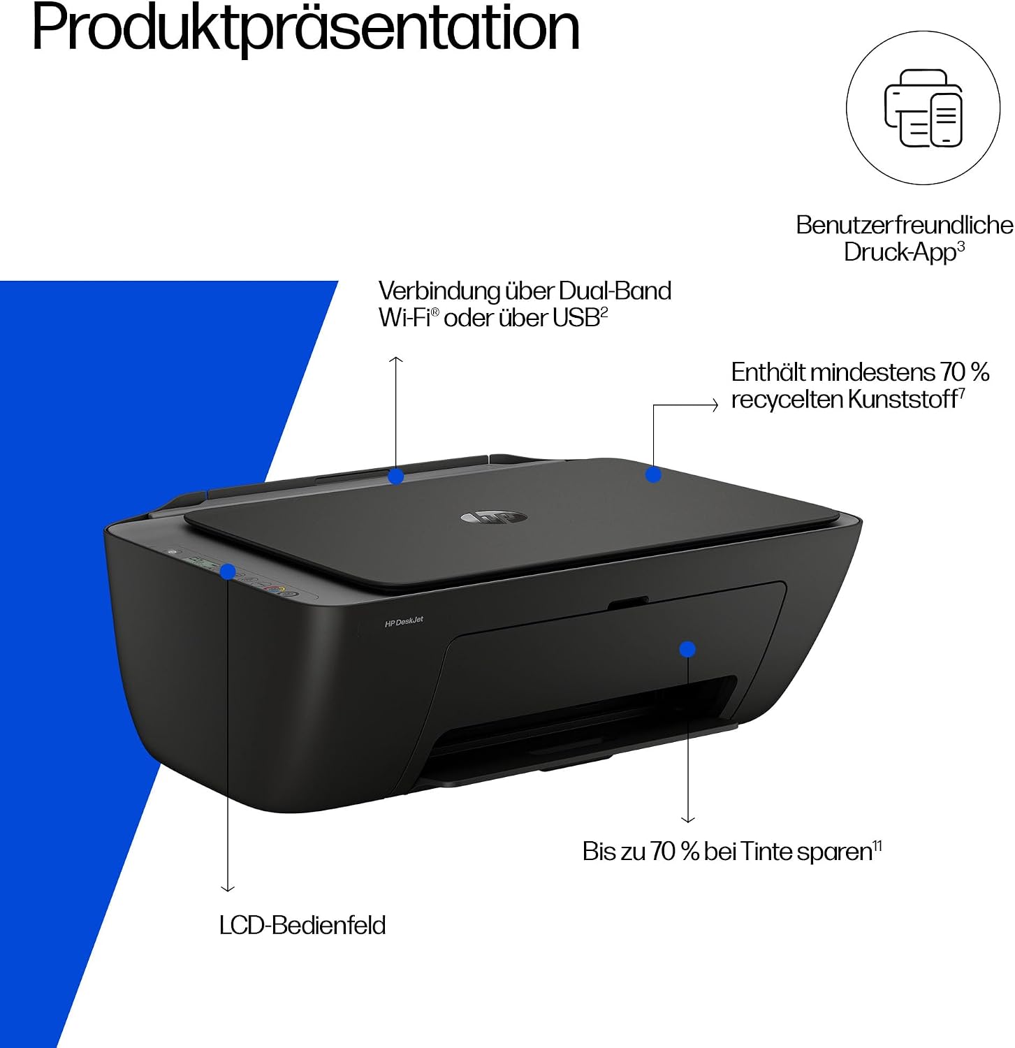 HP DeskJet 2920 Multifunktionsdrucker, 3 Monate gratis drucken Instant Ink inklusive, Drucker, Scanner, Kopierer, WLAN, USB 2.0, Tinte: 308/308e – Bild 6