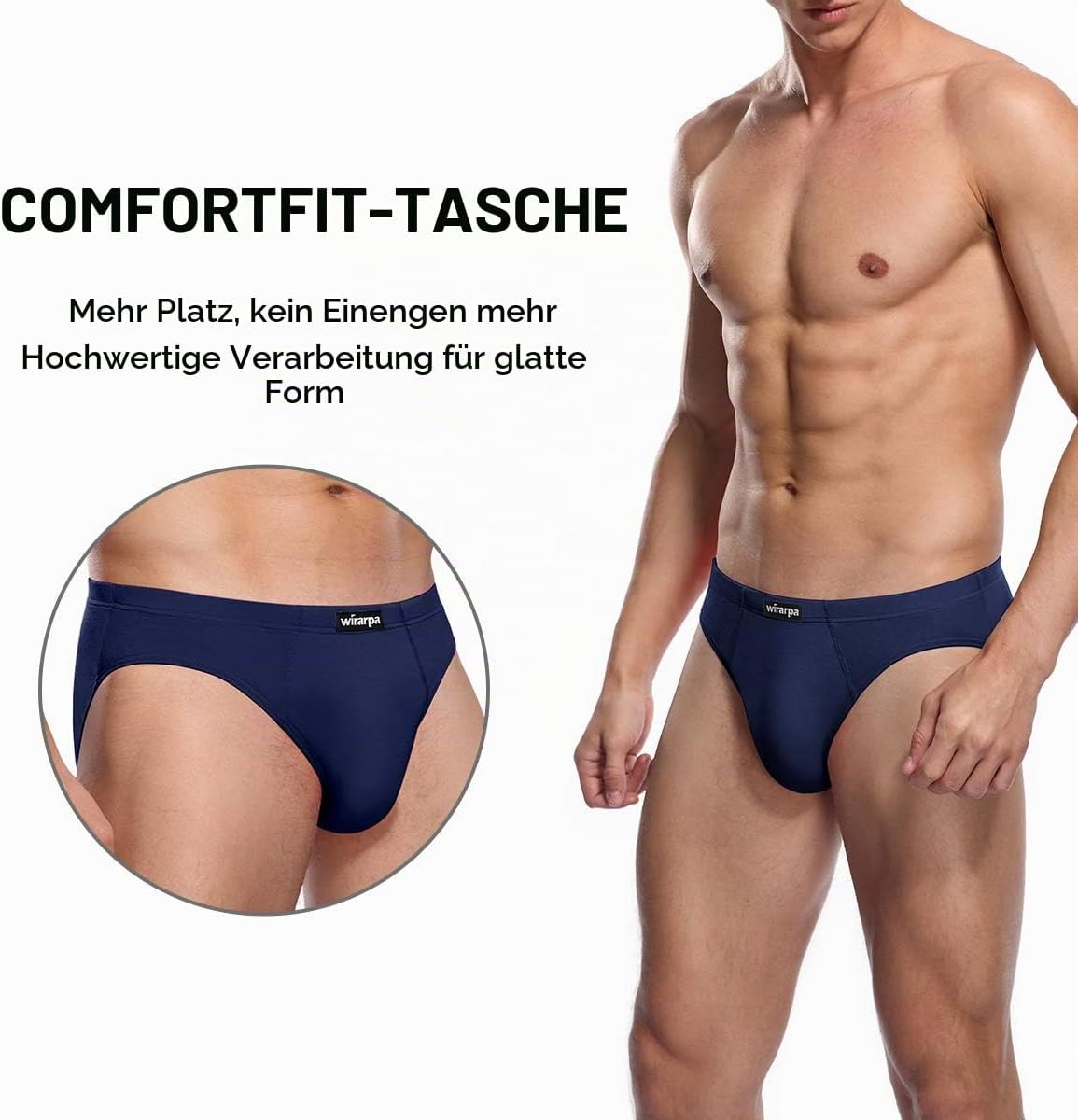 wirarpa Unterhosen Herren Slip Microfaser Männer Slips Stretcken Unterwäsche Größe S-XXXL – Bild 4
