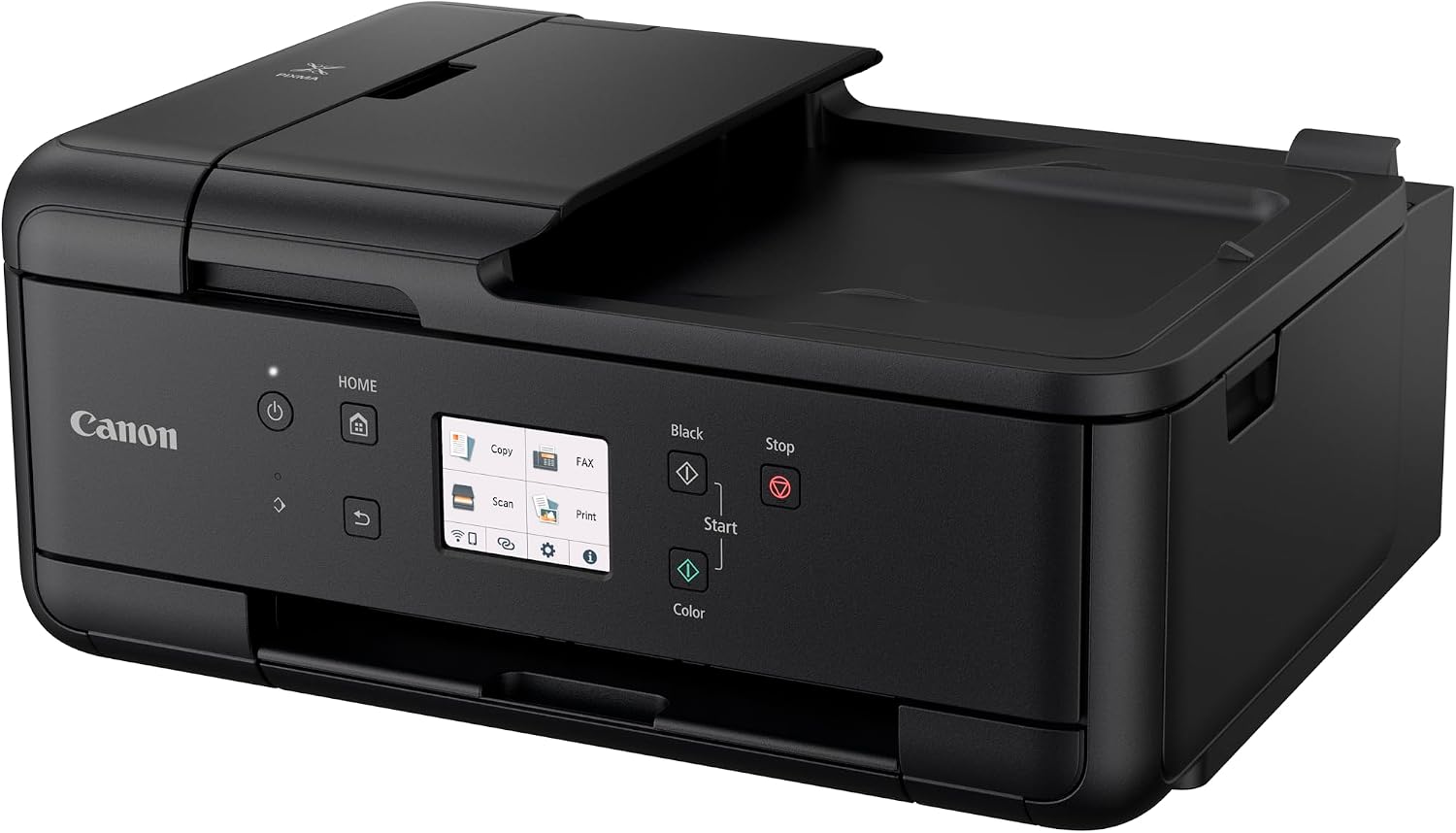 Canon PIXMA TR7650 Multifunktionsdrucker DIN A4 - Farbtintenstrahldrucker schwarz 4 in 1 (Scanner, Kopierer, kabelloser Drucker, Fax, Cloud Link, ADF, WLAN, LCD, 4800 x 1200 DPI, AirPrint & Mopria) – Bild 2