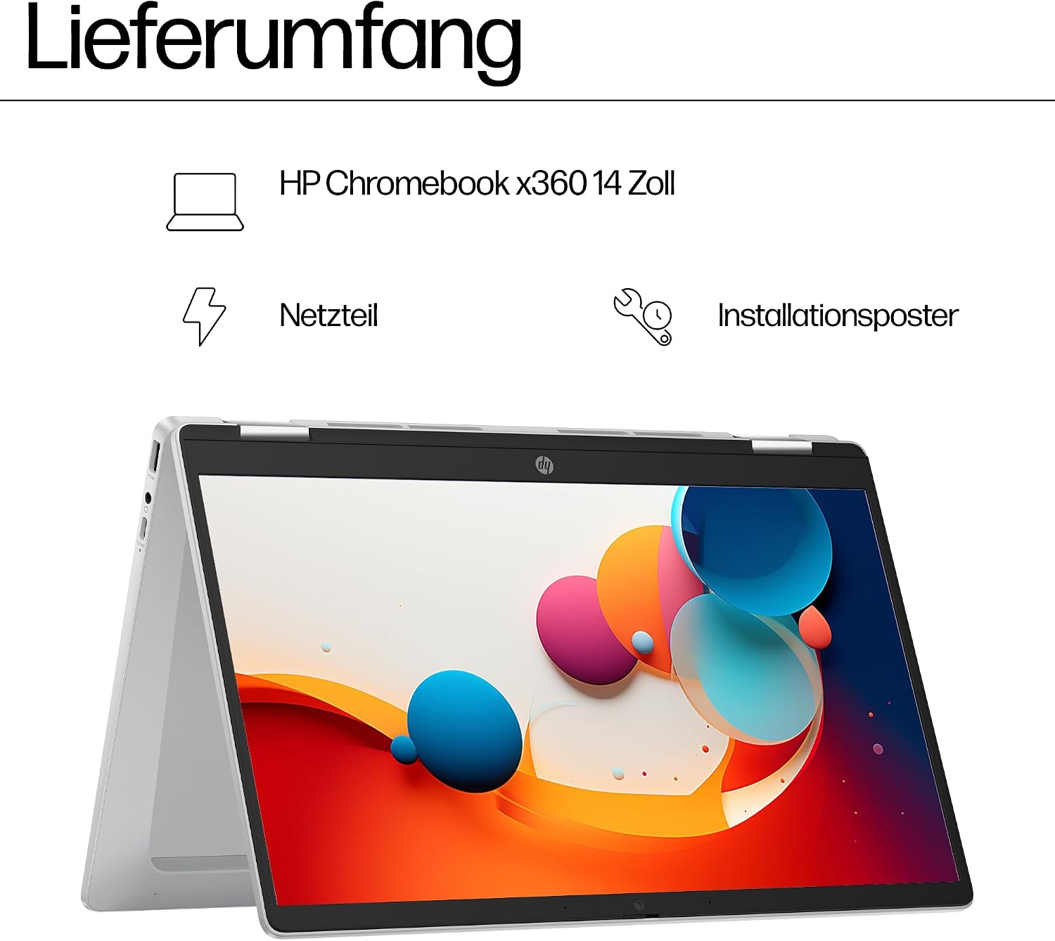 HP Chromebook x360 Laptop, 14" HD Touch, Intel N100, 4GB RAM, 128GB – Bild 14