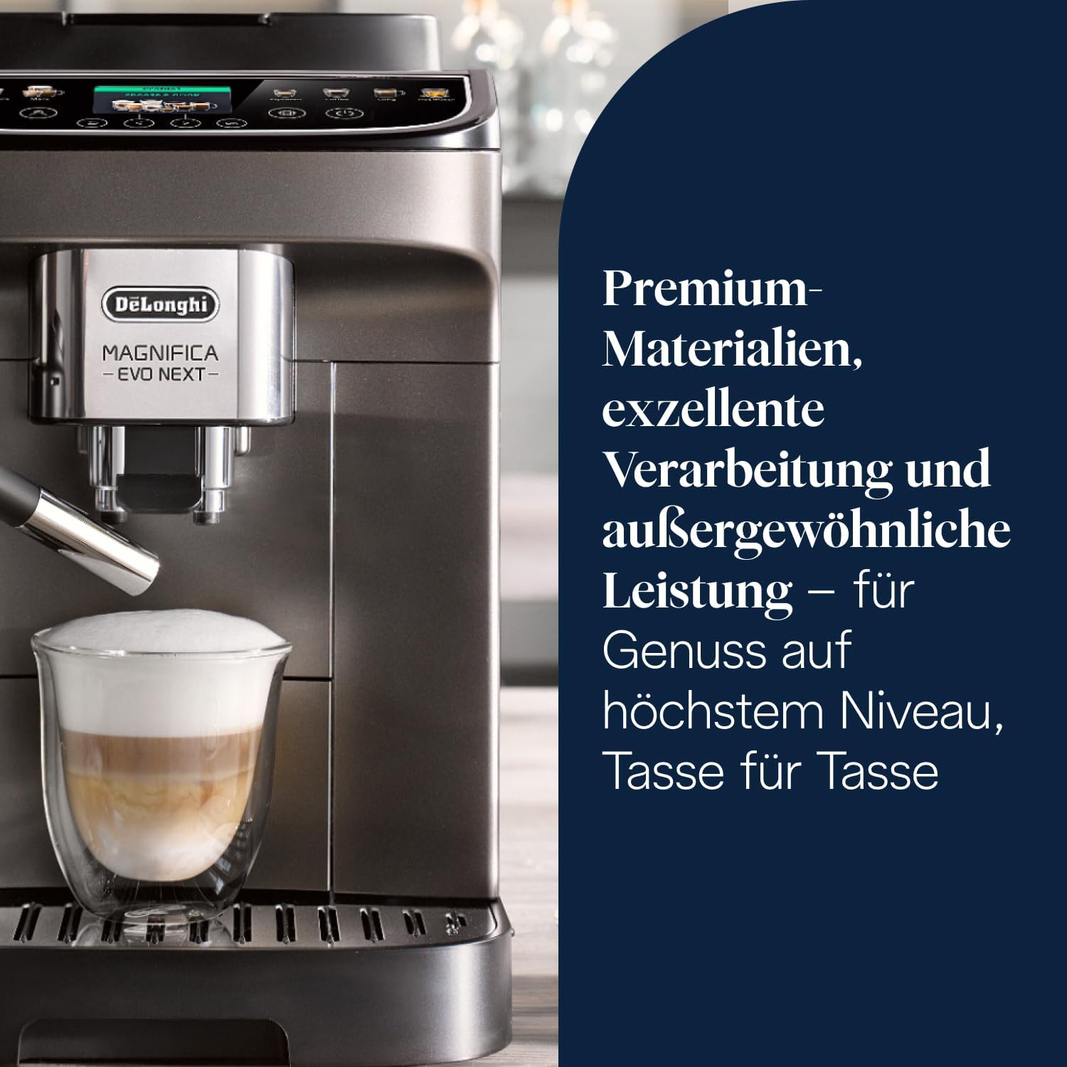 De'Longhi Magnifica Evo Next - Kaffeevollautomat 13 Getränke Titan – Bild 2