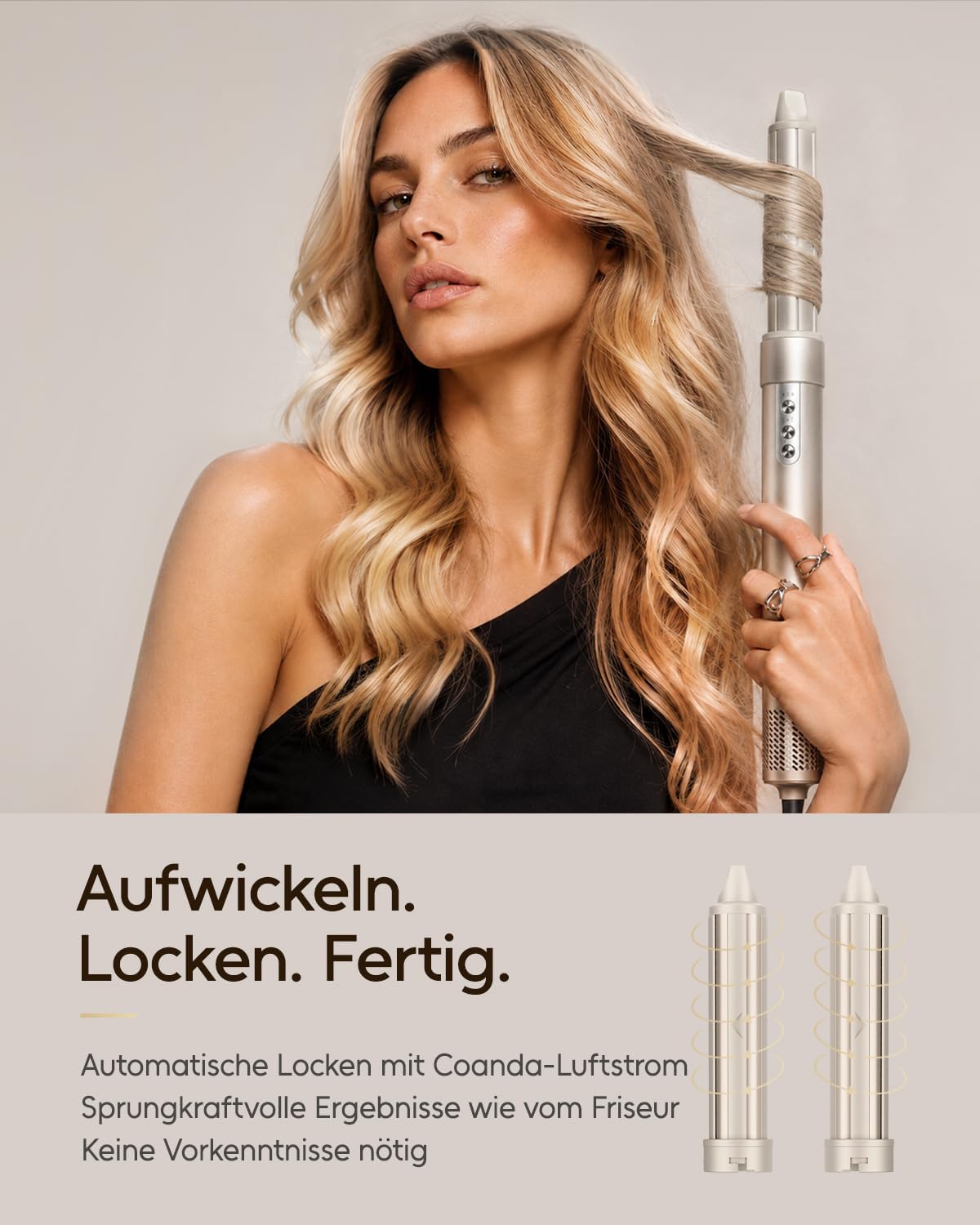 7MAGIC 6 in 1 Airstyler, Ionen Föhn,Auto-Wrap Lockenstab,Ohne Extreme Hitze – Bild 4