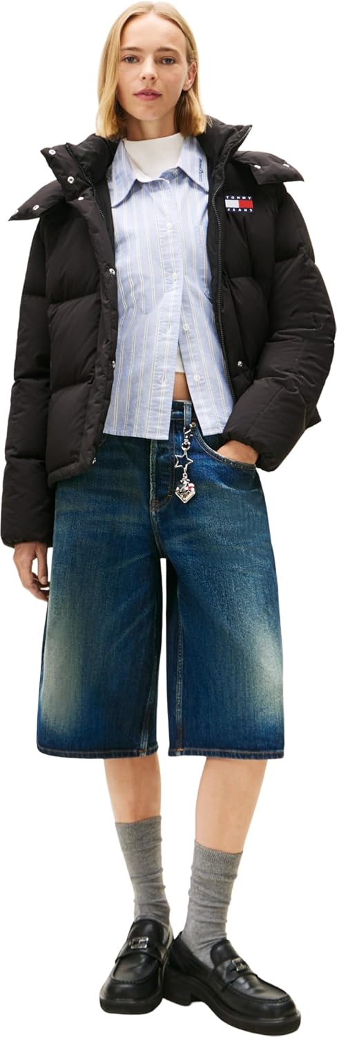 Tommy Jeans Damen Pufferjacke Alaska Grid Down mit Kapuze – Bild 4