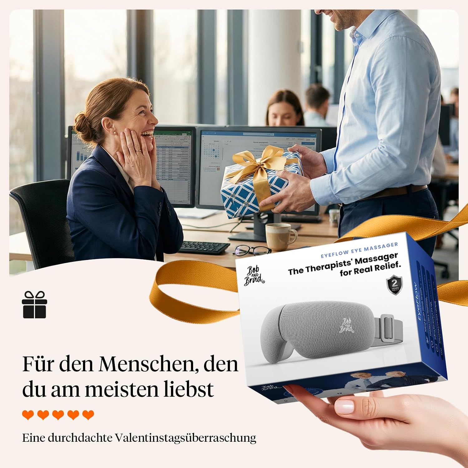 BOB AND BRAD EYEFLOW Augenmassagegerät mit Wärme&Kälte, Ideal als Geschenk – Bild 6