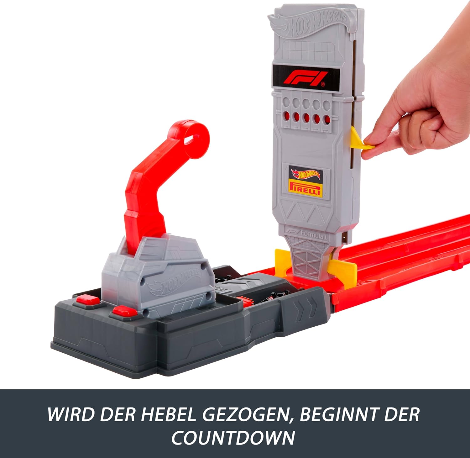 Hot Wheels Racing Formel 1 Startaufstellung Start Streckenset & 2 Spielzeugautos – Bild 5