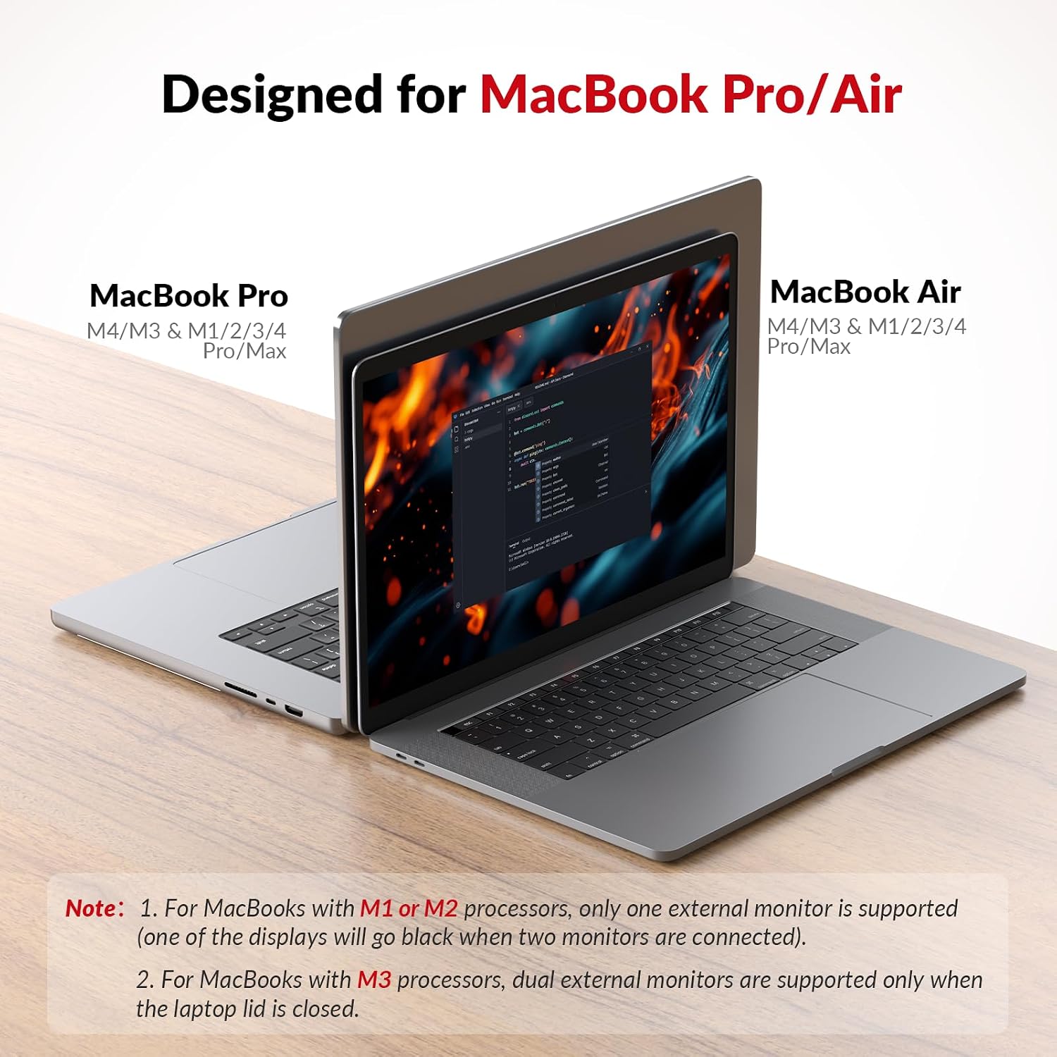 AV Access Docking Station KVM Switch für MacBook USB-C KVM-Switch für 2 Monitore und 2 Computer, 4K Dual HDMI Displays, Wechsel zwischen Laptop+Desktop, Ethernet,100W Power Delivery, EDID Emulation – Bild 8