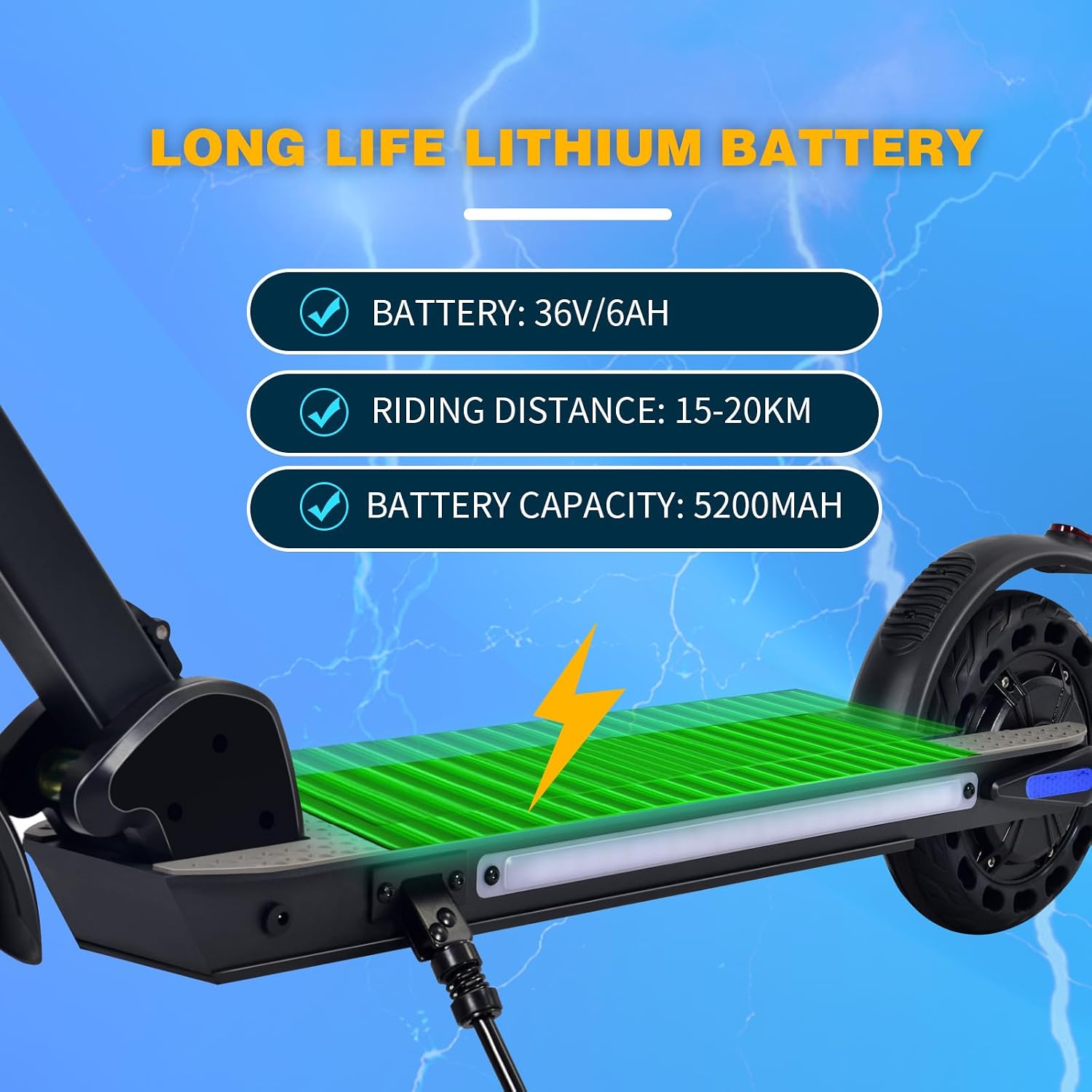 Elektroroller für Kinder mit LED-Anzeige, 8" Faltbarer Elektroroller, 250W Motor, Höchstgeschwindigkeit 20 km/h, höhenverstellbar, geeignet für Jugendliche von 8-16 Jahren – Bild 4