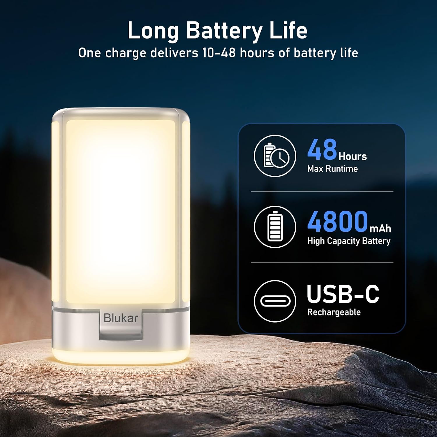Blukar LED Campinglampe, Superhell 116 LEDs Camping Laterne mit 7 Lichtmodi – Bild 5