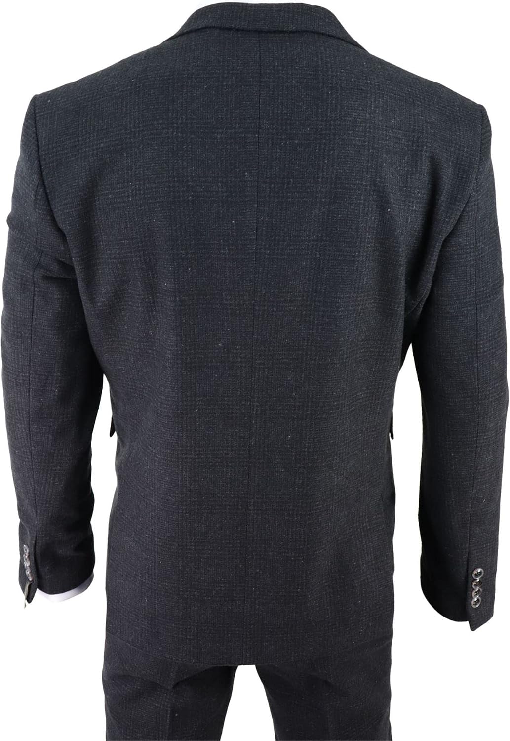 TruClothing.com Herrenanzug 3 Teilig Schwarz Kariert Vintage Retro Design 1920er Stil – Bild 7
