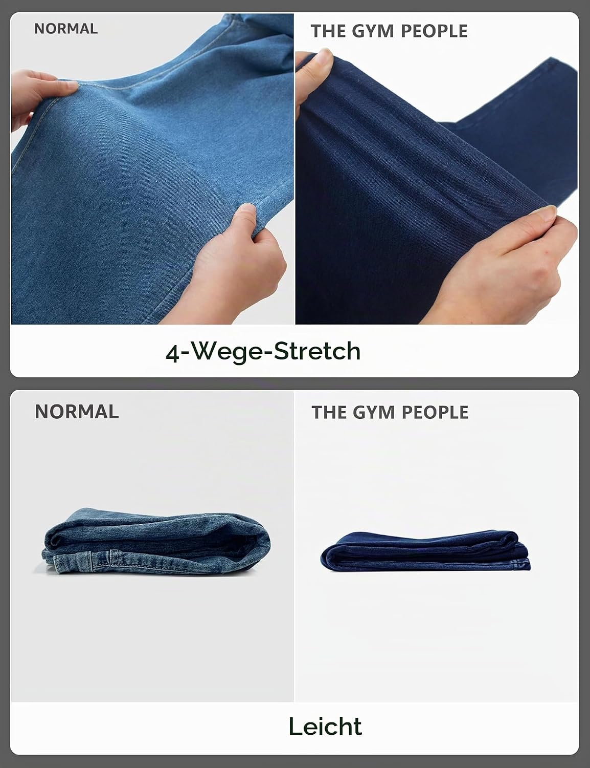 THE GYM PEOPLE Damen Baggy Jeans High Waist Stretch Straight Wide Leg Hose – Bild 5