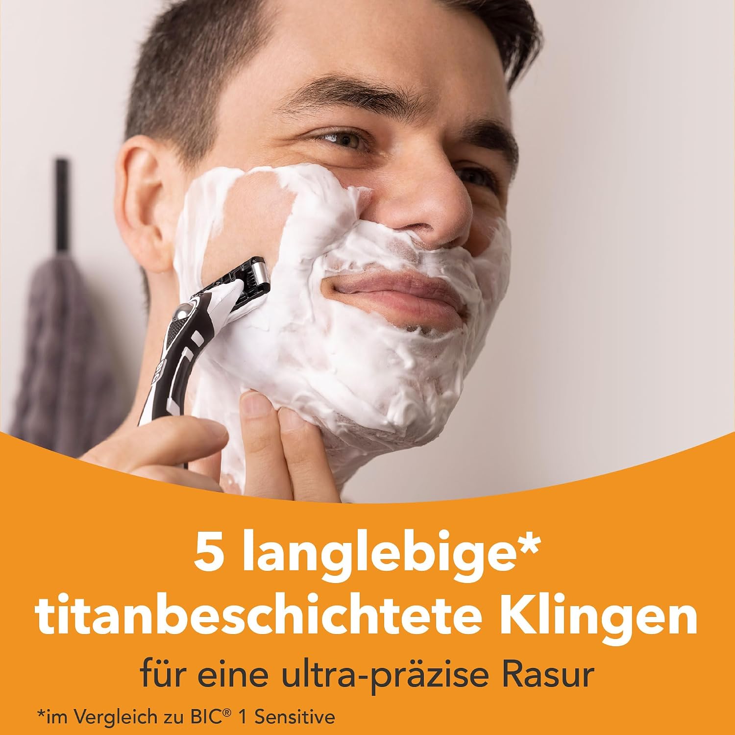 BIC Hybrid 5 Flex Rasierer Herren, Nassrasierer mit 10 Wechselklingen mit je 5 Klingen, mit Aloe Vera & Vitamin E, mit Präzisionstrimmer – Bild 2