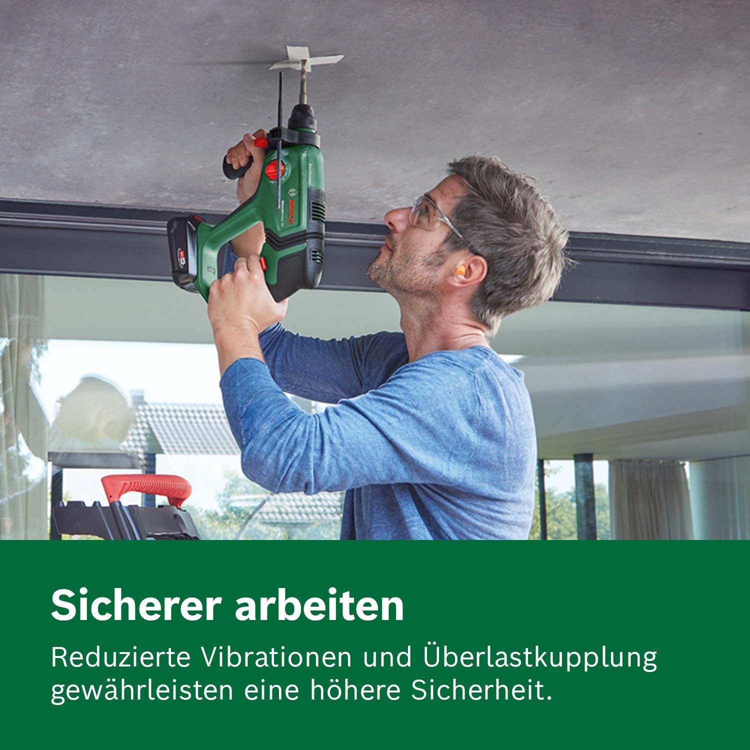 Bosch Akku-Bohrhammer UniversalHammer 18V (ohne Akku; 18 Volt System; Bohren/Hammerbohren/Meißeln; 2,0 J Schlagenergie; SDS plus Werkzeugaufnahme; im Karton) – Bild 6
