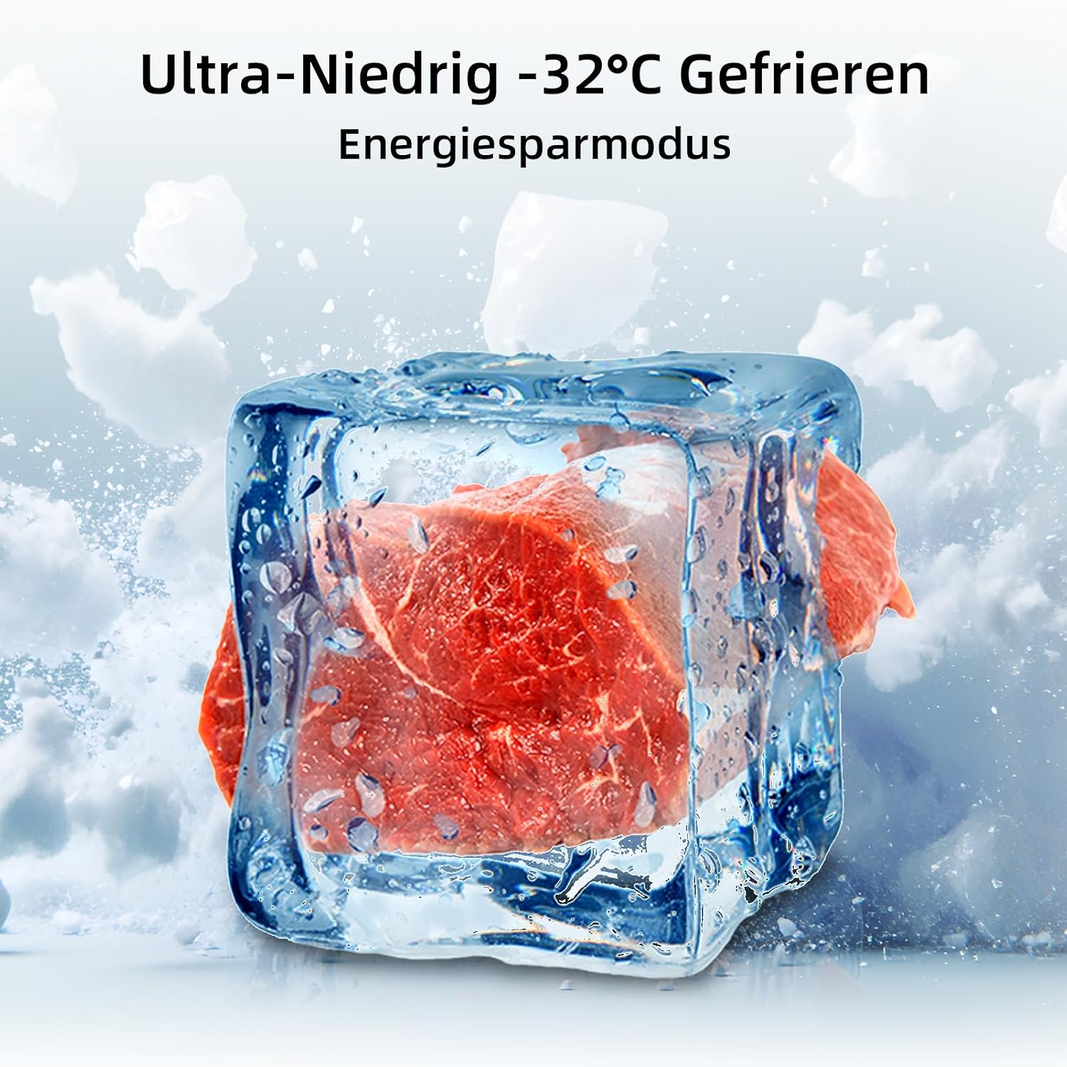 CHiQ Gefrierschrank NoFrost(-24℃), 206L, 170 cm Höhe, LED-Beleuchtung – Bild 9