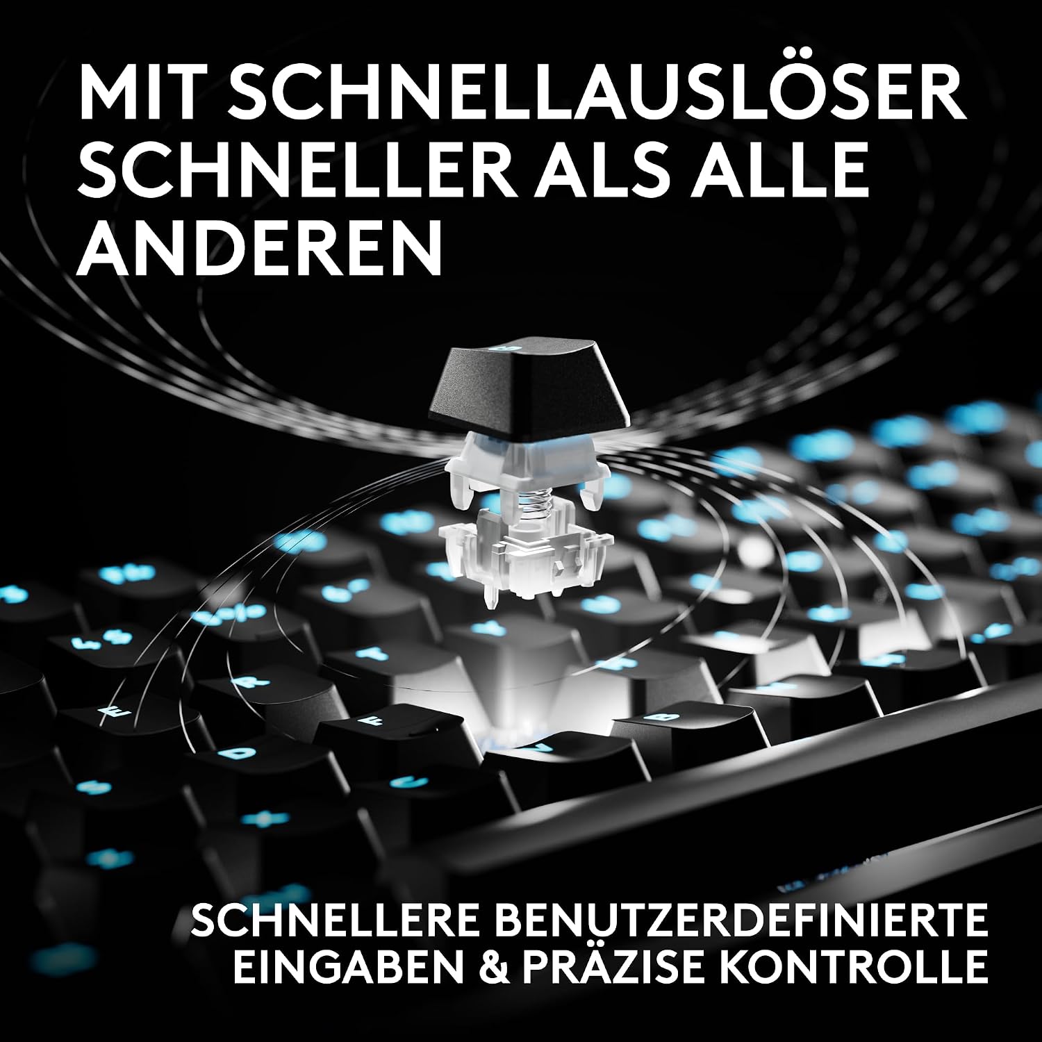 Logitech G PRO X2 Rapid kabelgebundene Gaming-Tastatur,DEU QWERTZ - Schwarz – Bild 3