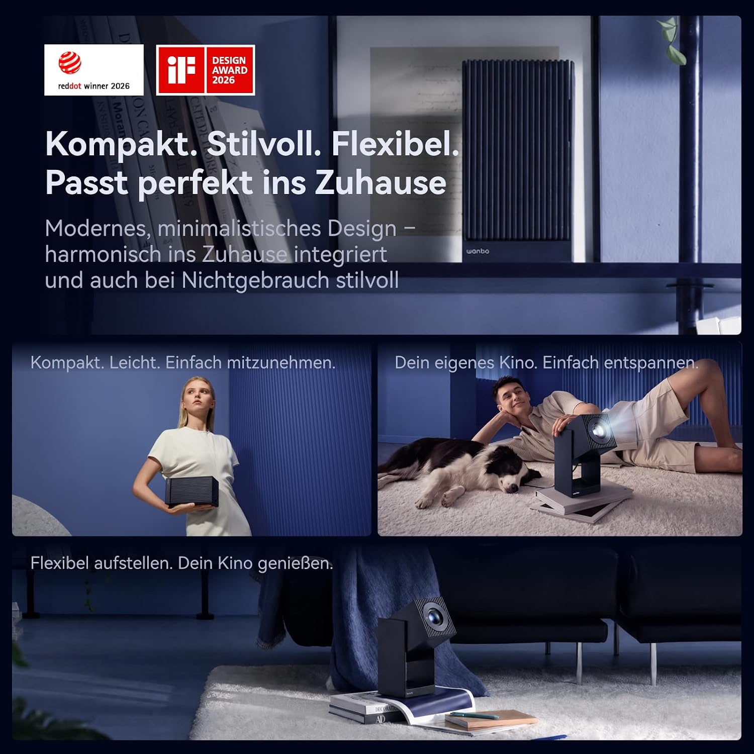 WANBO Cube 2S Smart Beamer mit Netflix & Dolby eARC, Tragbar für WG/Outdoor – Bild 8
