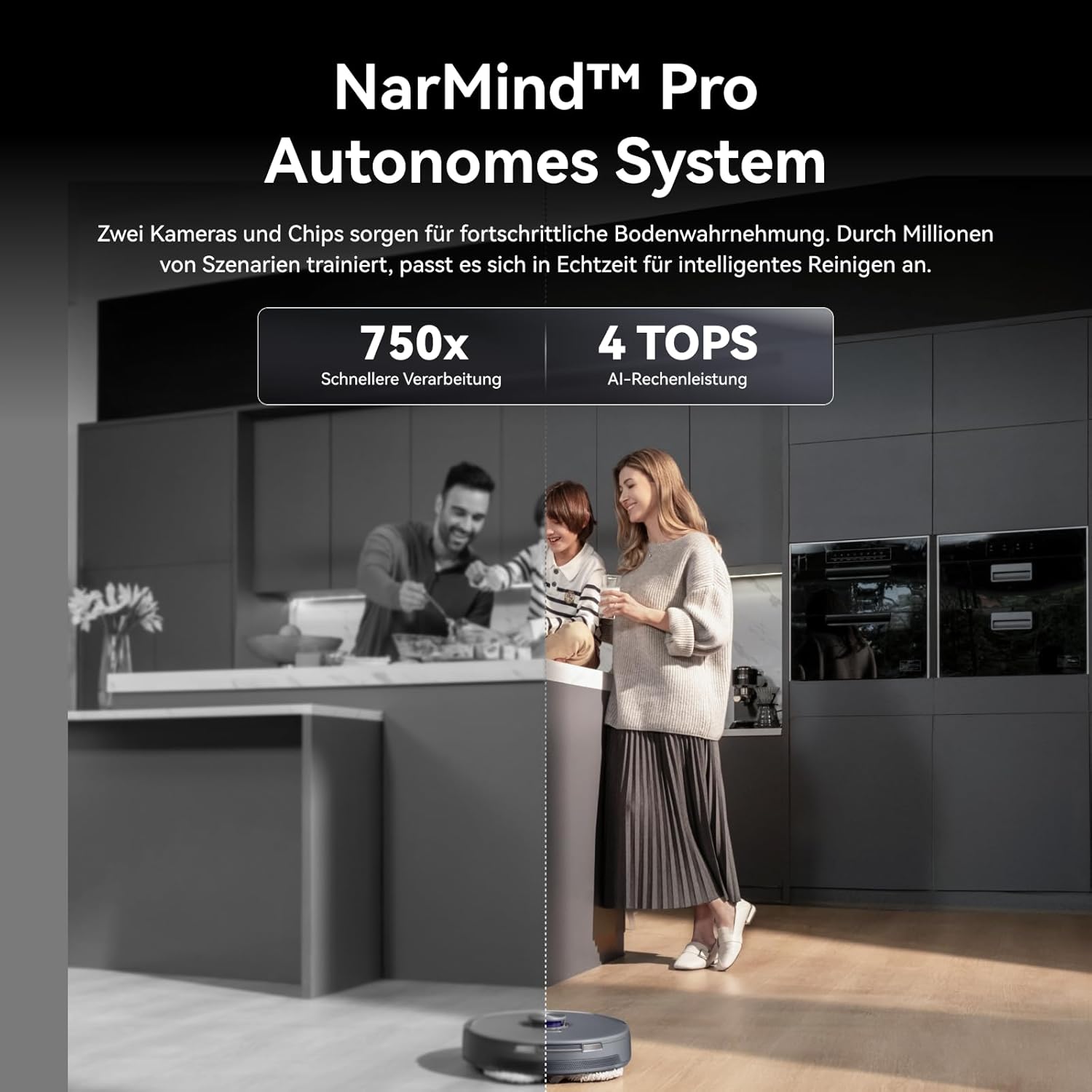 NARWAL Freo Z10 Ultra Saugroboter mit Wischfunktion, 18.000 Pa Saugleistung, Dynamische Moppausdehnung, Tangle-Free System, Intelligente Nass-Trocken-Reinigung, All-in-One-Basisstation Grau z20 – Bild 9