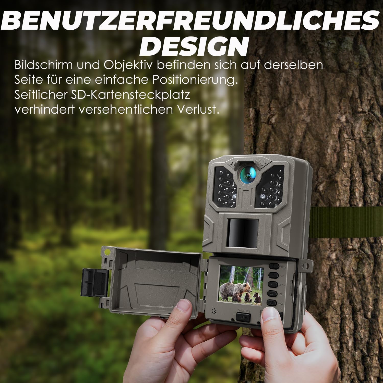 CEYOMUR Wildkamera, 850nm IR LEDs Wildkamera mit Bewegungsmelder Nachtsicht – Bild 7