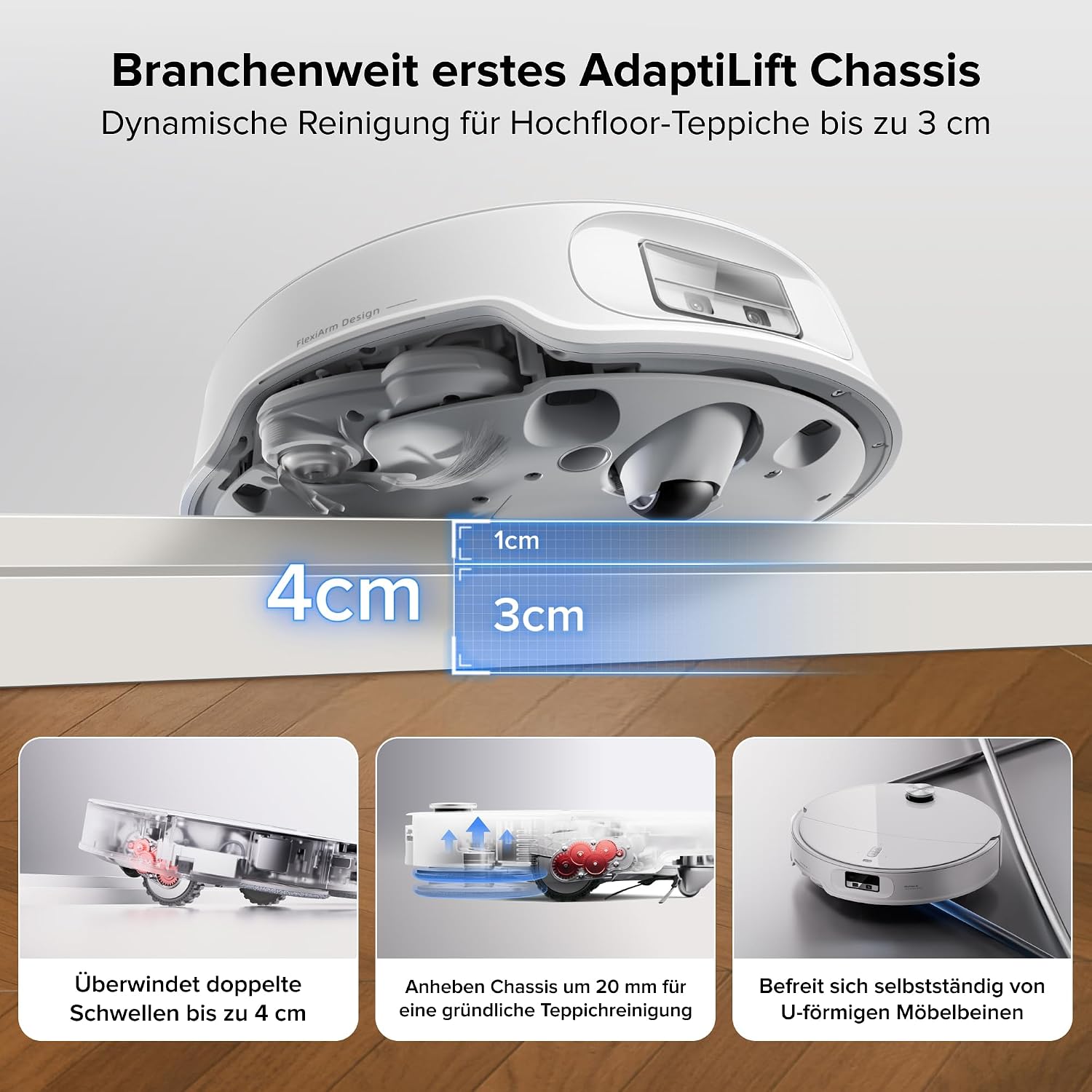 roborock Qrevo Curv 2 Pro Saugroboter mit Wischfunktion&Hebarem Wischmopp – Bild 3