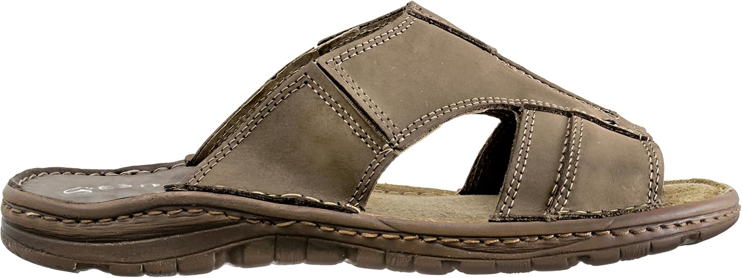 ESTRO Sandalen Herren Sommer Leder - Echtleder Sommerschuhe Herren Schlappen Männer mit Rutschfeste Gummisohle s1 – Bild 7