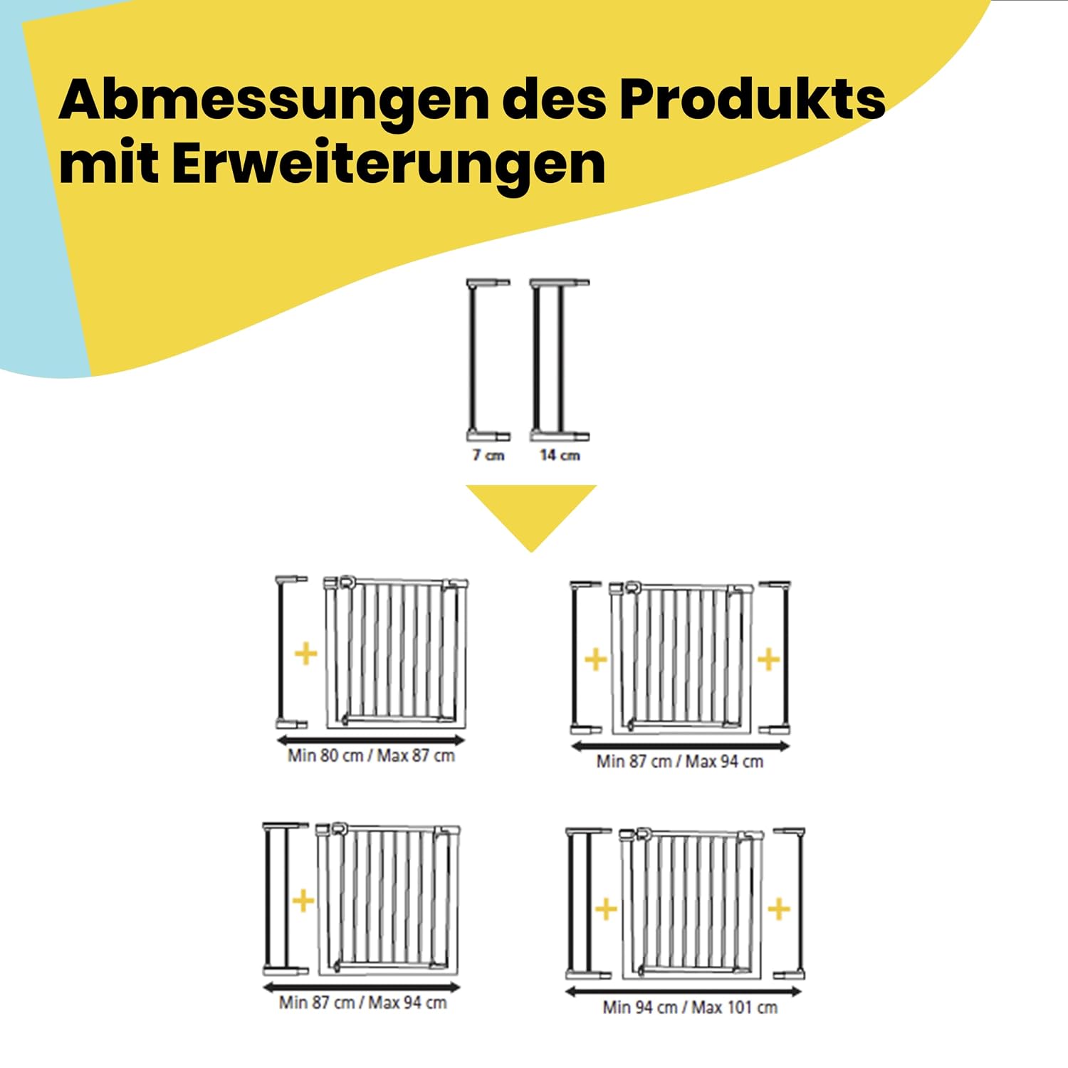 Safety 1st Flat Step Gate, Treppenschutzgitter 73–80 cm, Weiß – Bild 9