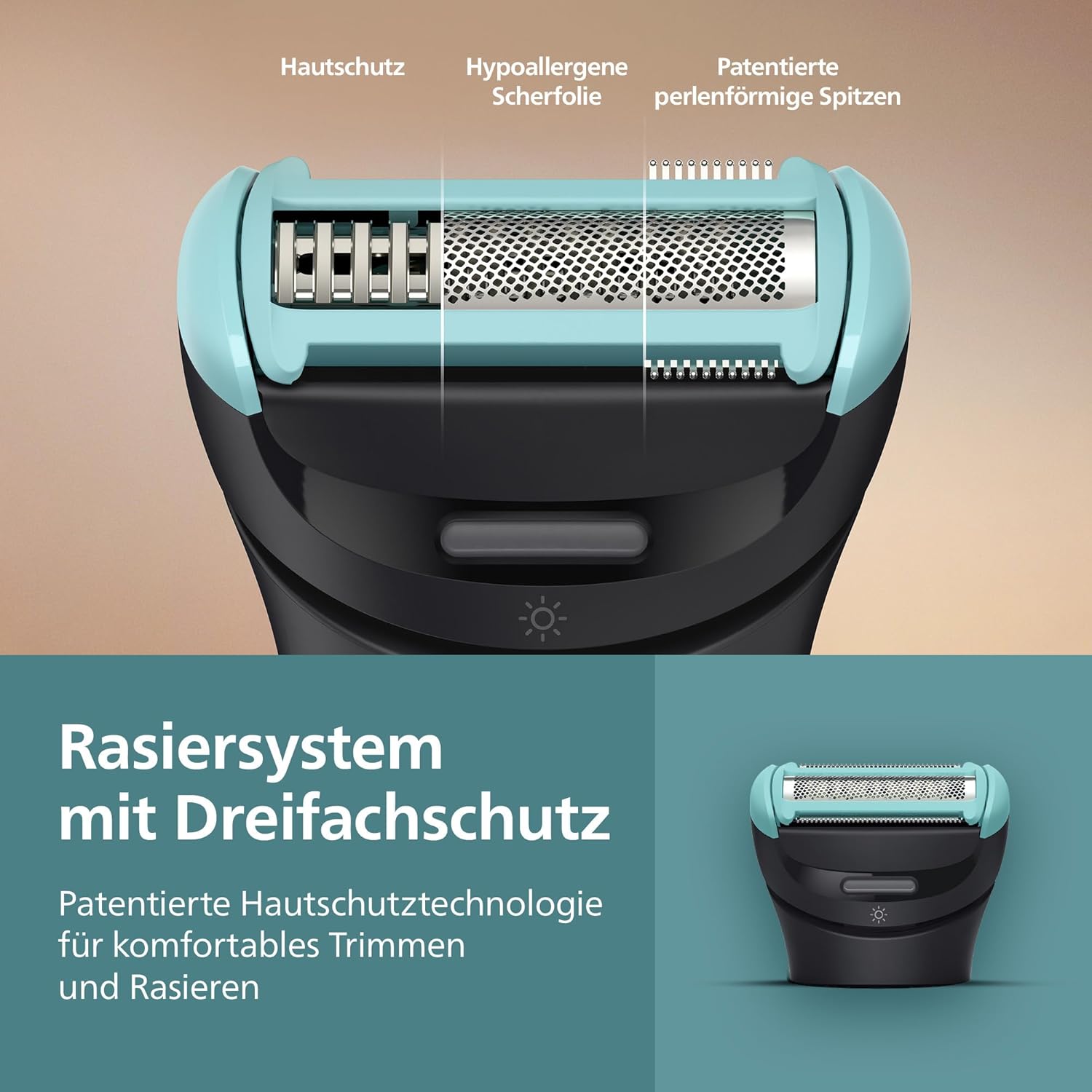 Philips Bodygroom Series 7000 – Trimmer für Männer, flexiblem 2D-Scherkopf Dreifachschutz -austauschbare Scherköpfe, Nutzung im Intimbereich, 100% duschfest, 120 Min. Laufzeit, Modell BG7480/15 – Bild 4