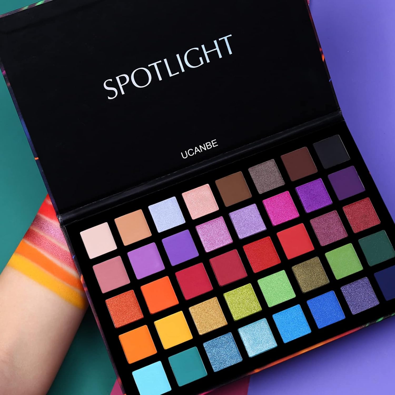 UCANBE Spotlight Lidschatten Palette Bunt 40 Farben – Bild 3