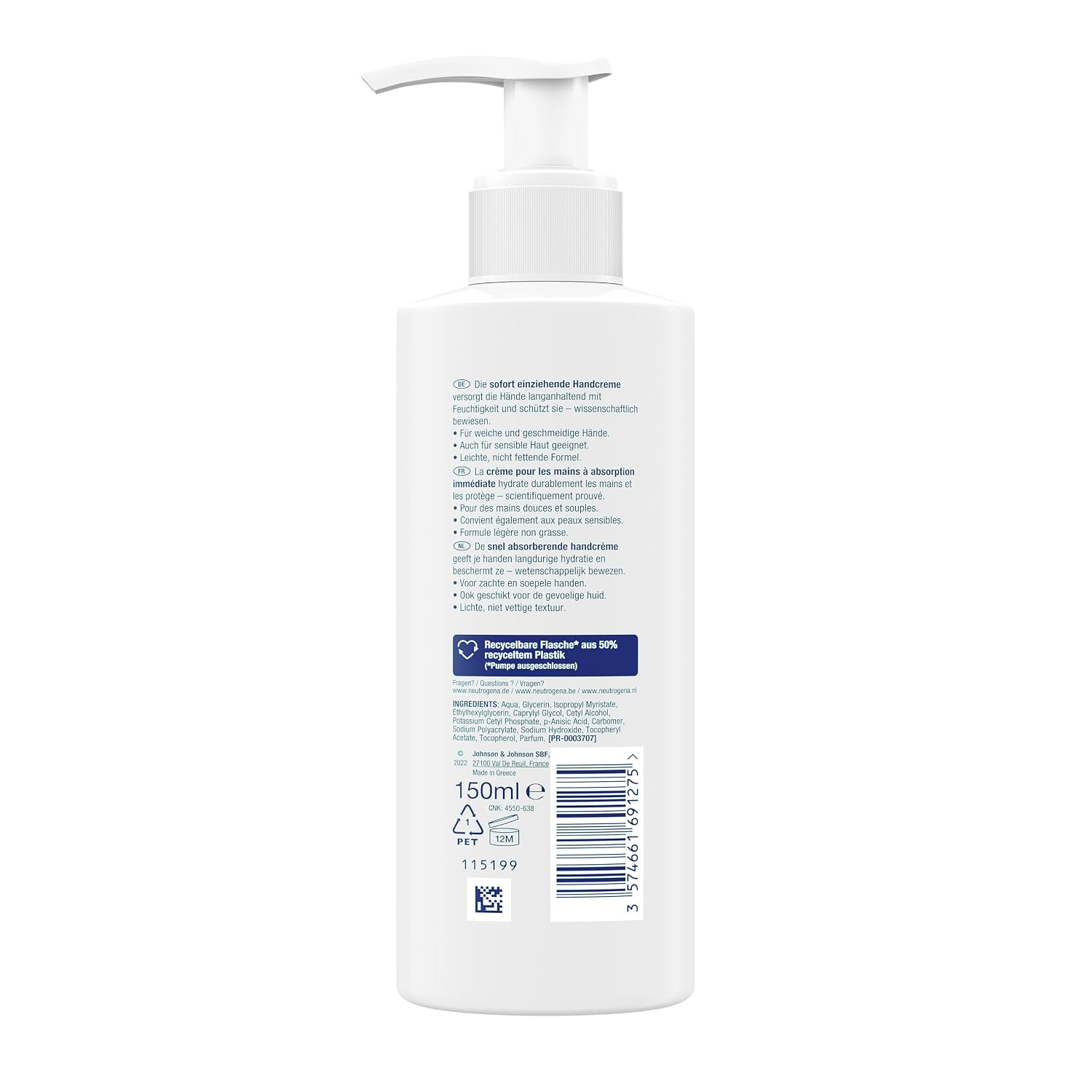 Neutrogena Sofort einziehende Handcreme, 150 ml – Bild 3