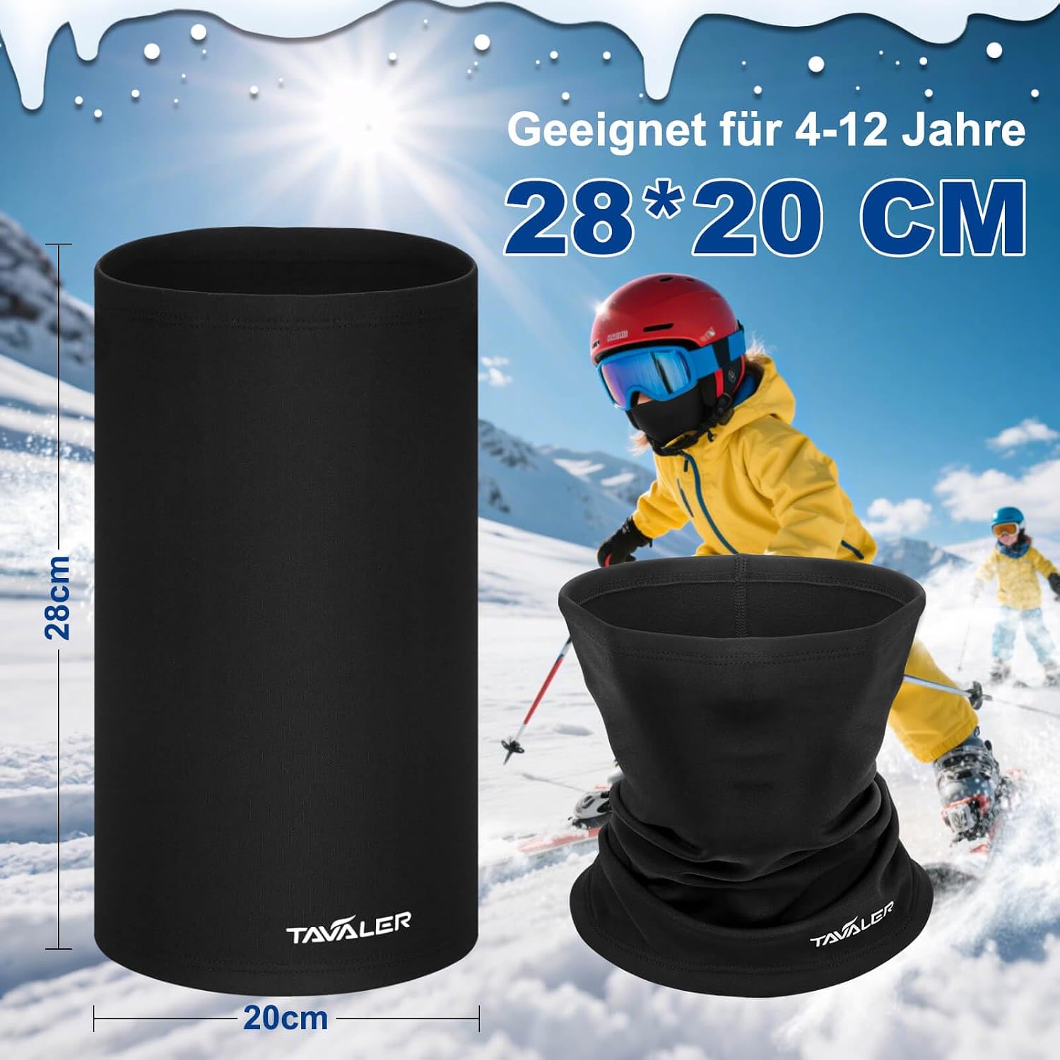 Tavaler Shlauchschal Kinder Winter 2 Stück Halswärmer Multifunktionstuch – Bild 4